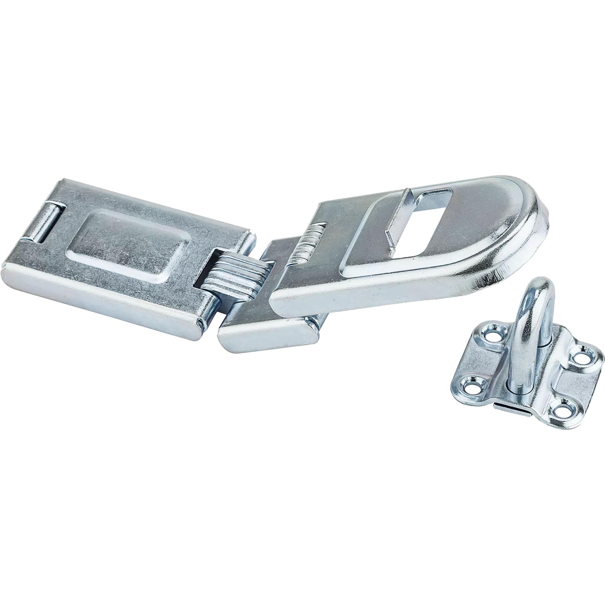 V40 7-3/4" Double Hinged Safety Hasp 1/pk - Zinc Plated