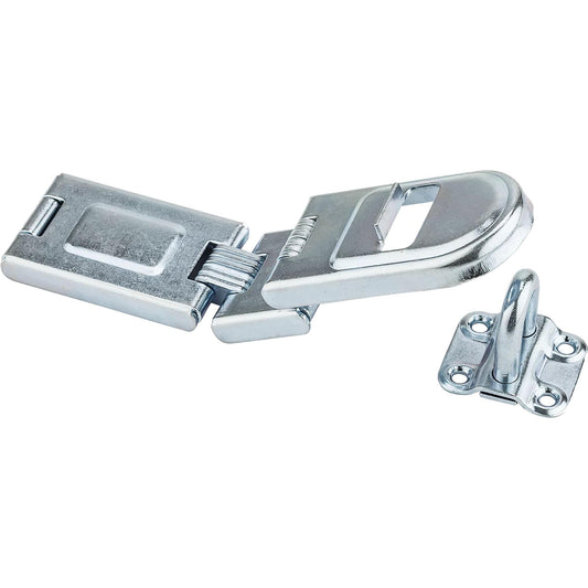 V40 7-3/4" Double Hinged Safety Hasp 1/pk - Zinc Plated