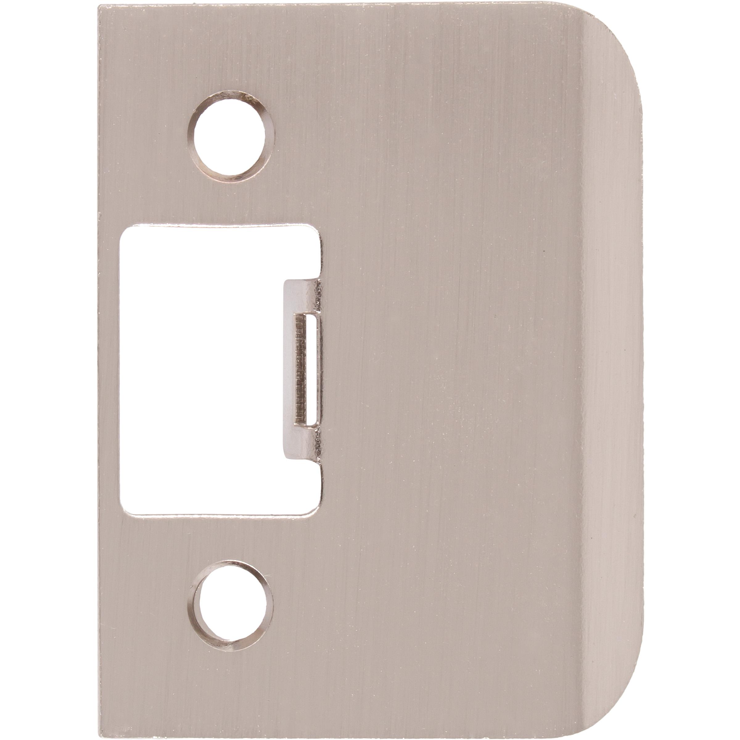 Stone Harbor Hardware Tall Square Corner Extended Lip Strike, 2-1/2" x 1-1/2", (2" Overall Length), Satin Nickel