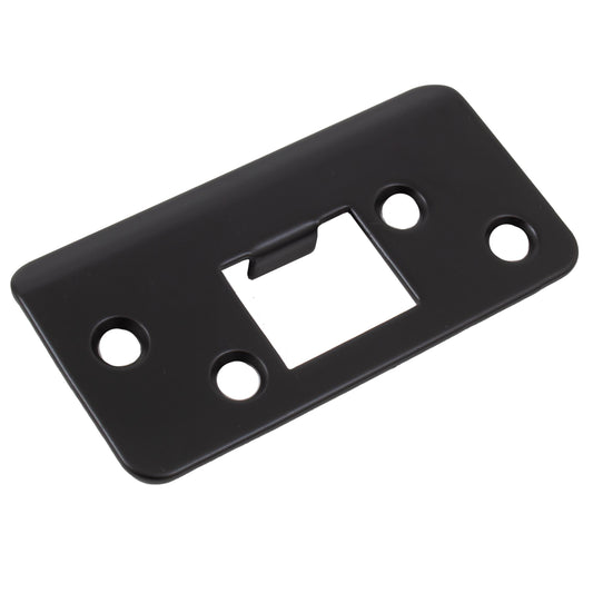 Stone Harbor Hardware Jamb Saver Strike Plate, 1-7/8" x 3-5/8", 2-1/4" Center-to-Center, Matte Black