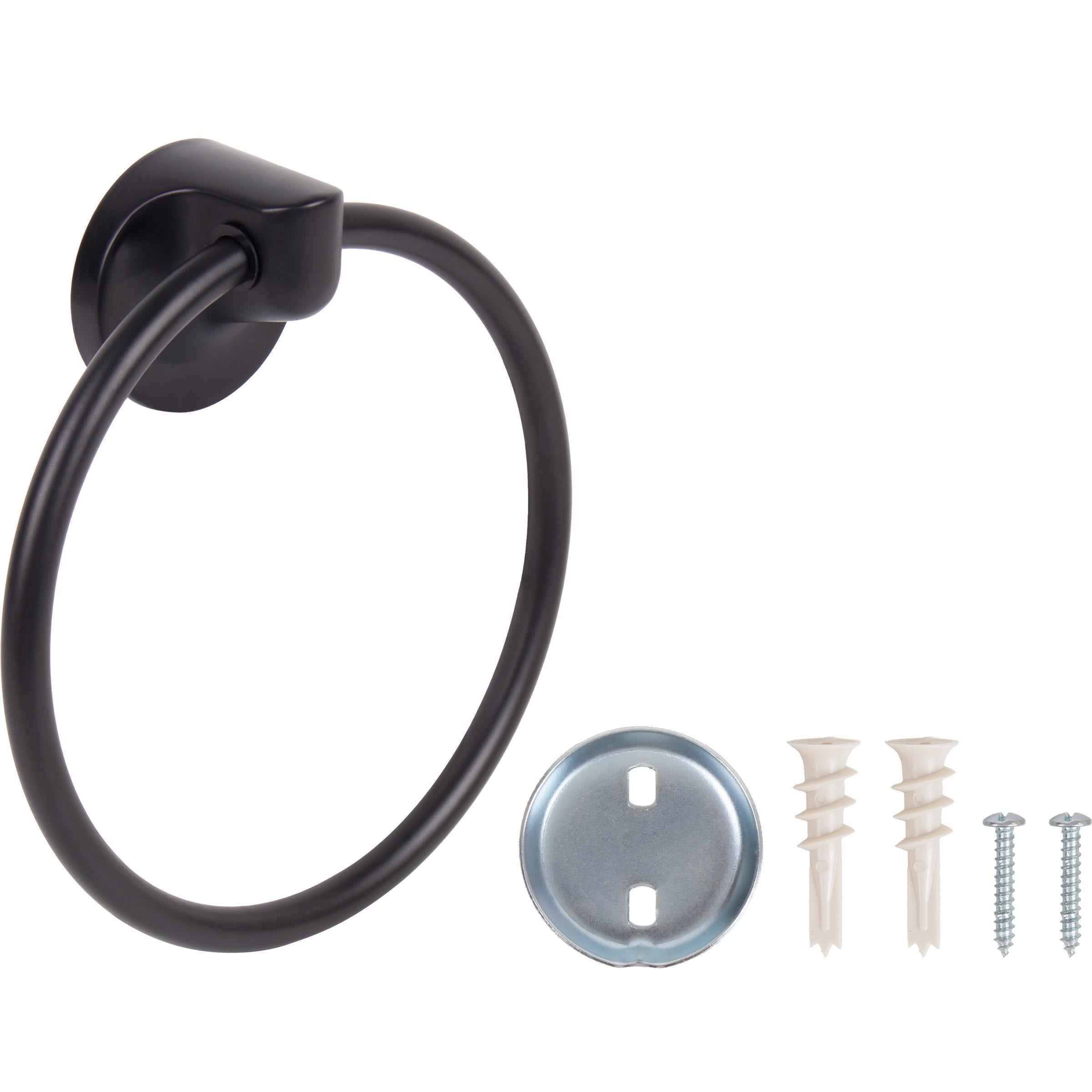Harbor Mist Towel Ring - Matte Black