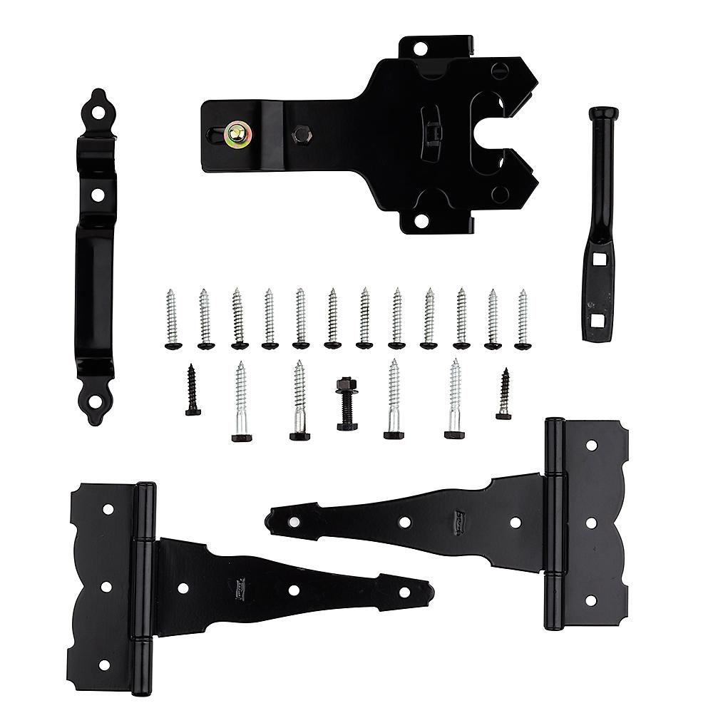 National Hardware - V8422 Gate Kit Deluxe T-Hinge - Black