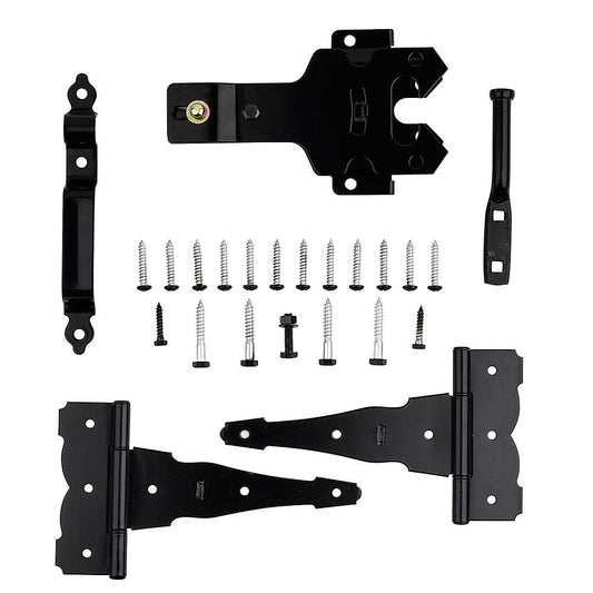 National Hardware - V8422 Gate Kit Deluxe T-Hinge - Black