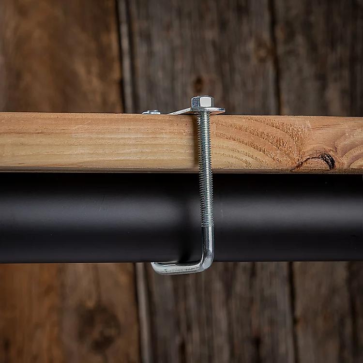 2192BC 5" x 3-5/8" x 3/8" Lumber Square U-Bolt - Zinc Plated