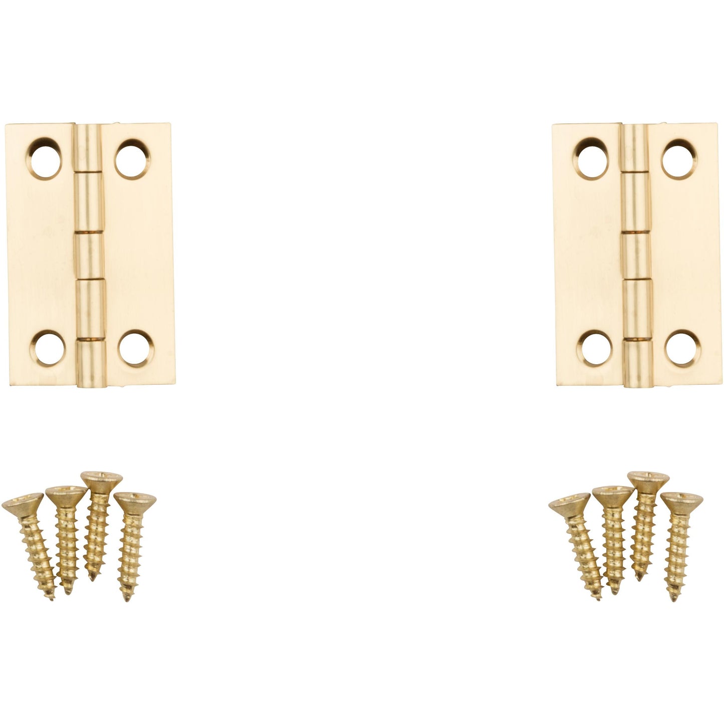 V1801 1-1/2" x 1" Hinge 2/pk - Polished Brass