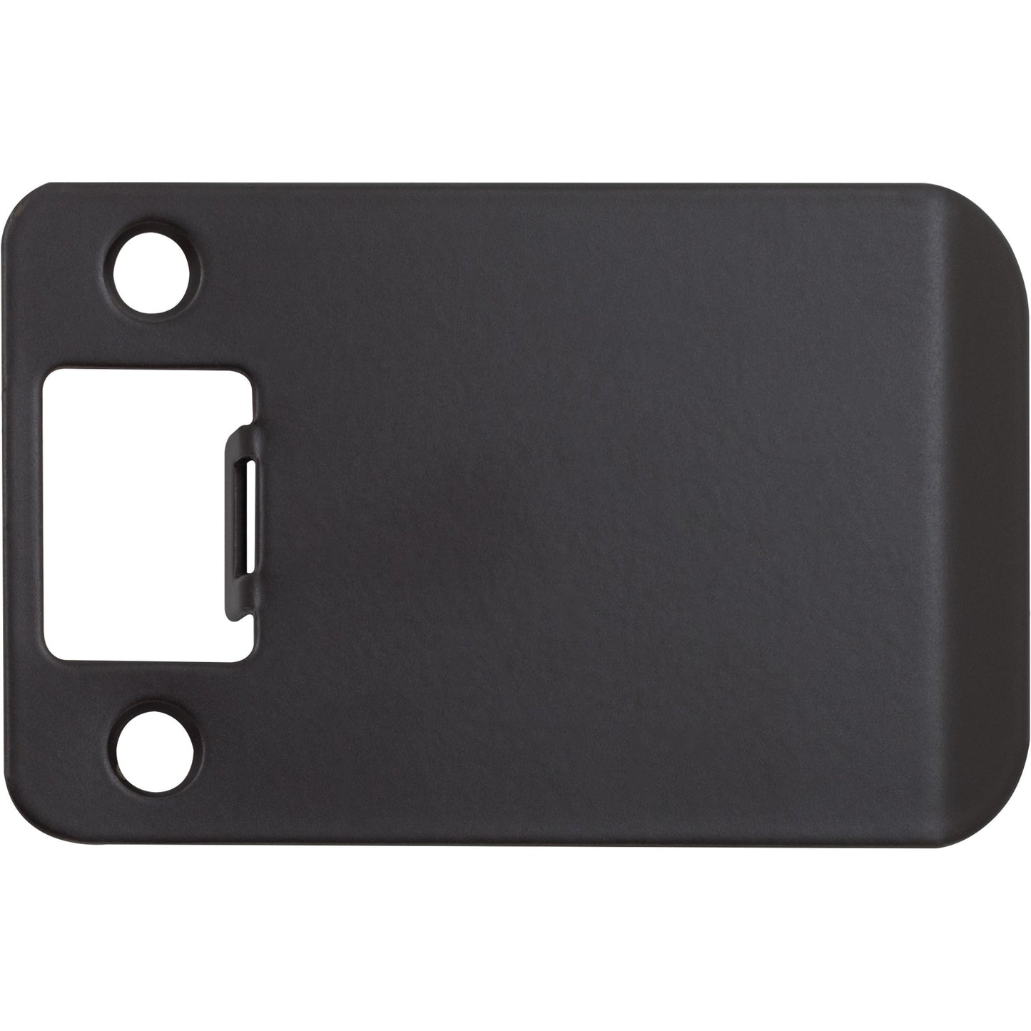 Stone Harbor Hardware Round Corner Extended Lip Strike Plate, 2-1/4" x 3", (3-1/2" Overall Length), Matte Black