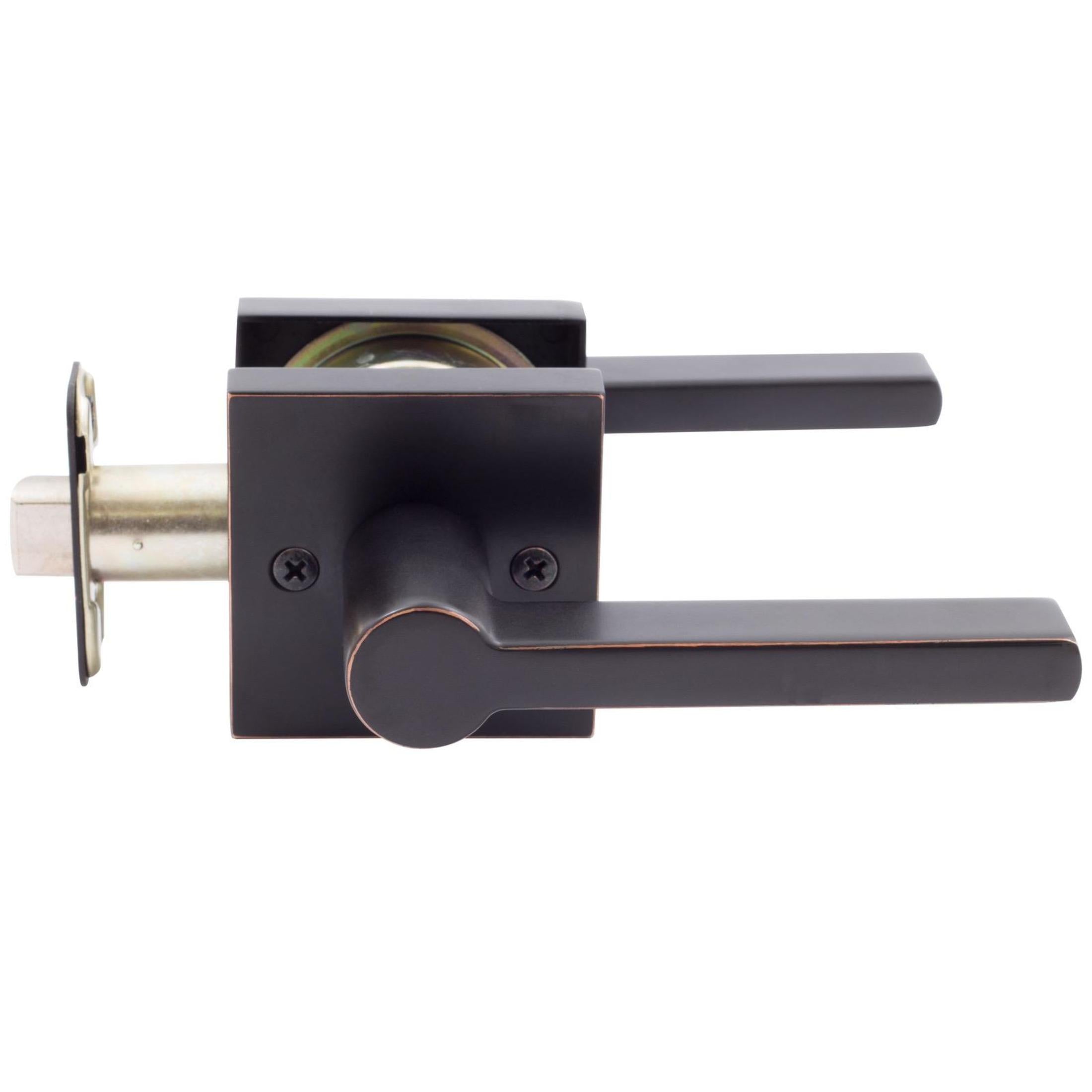Vienna Door Lever with Square Rosette, Passage (Hall/Closet) Function