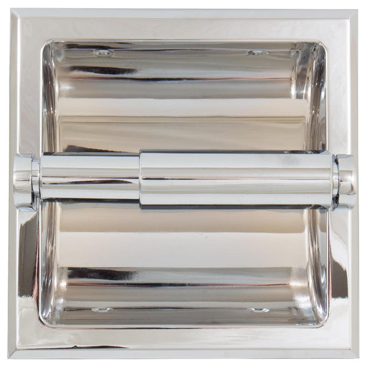 Stone Harbor Hardware Recessed Paper Holder, Polished Chrome