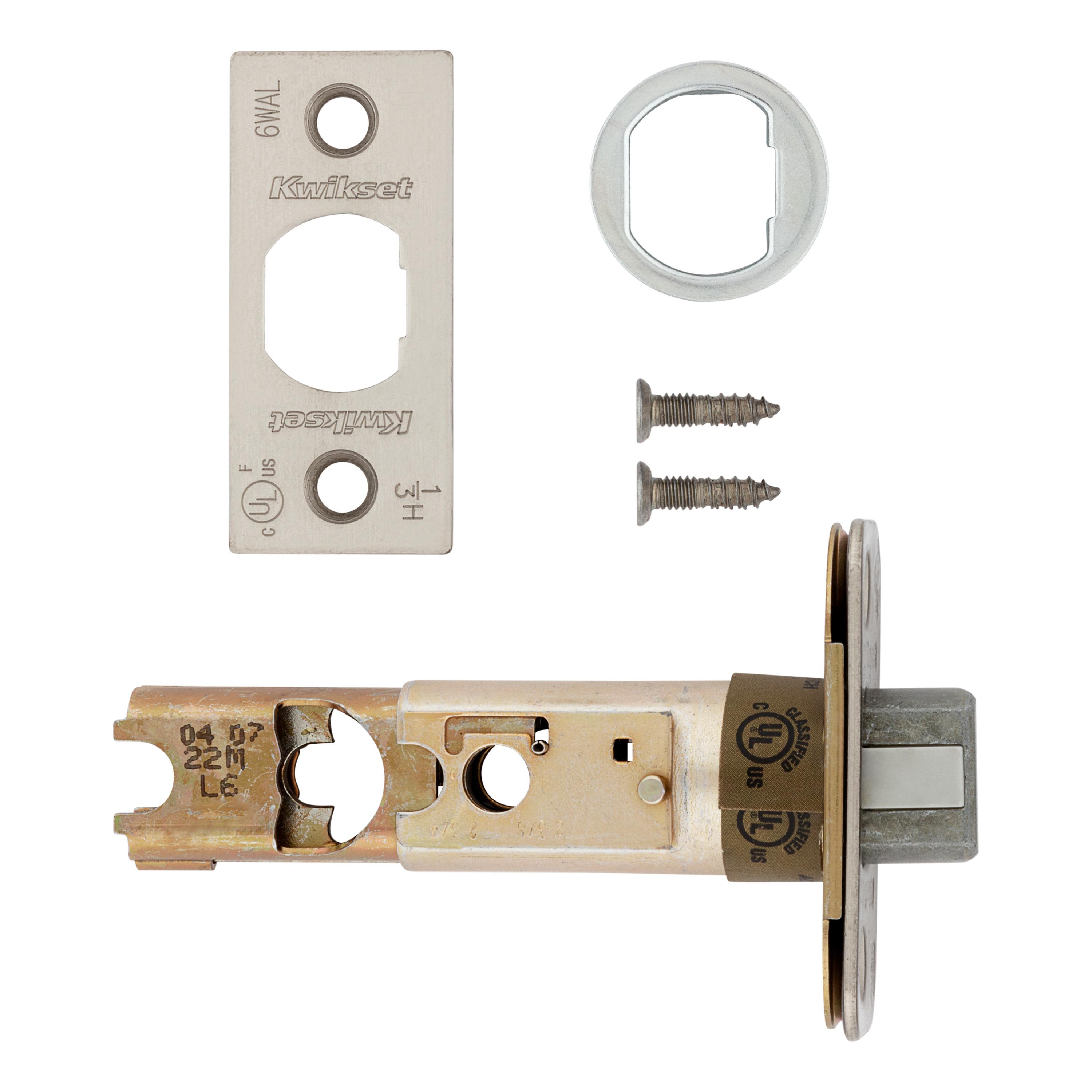 83714-003 6AL Fire Door Rated Plain Latch with Sticker - Satin Nickel