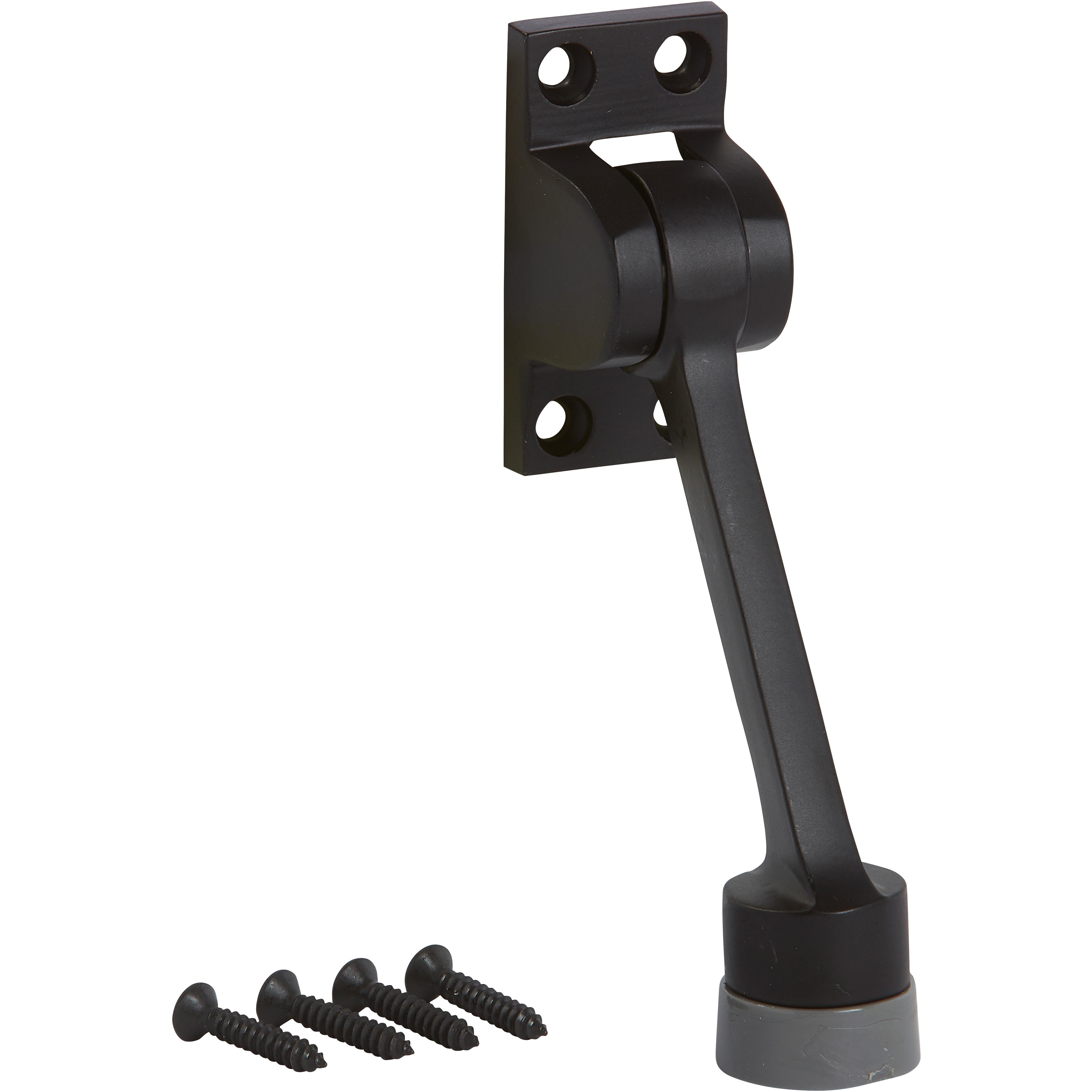 National Hardware - SPB5878 4" Commercial Grade Brass Kickdown Door Stop - Oil Rubbed Bronze