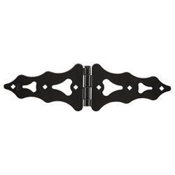 National Hardware - SPB858 8" Ornamental Strap Hinge 2/pk - Black