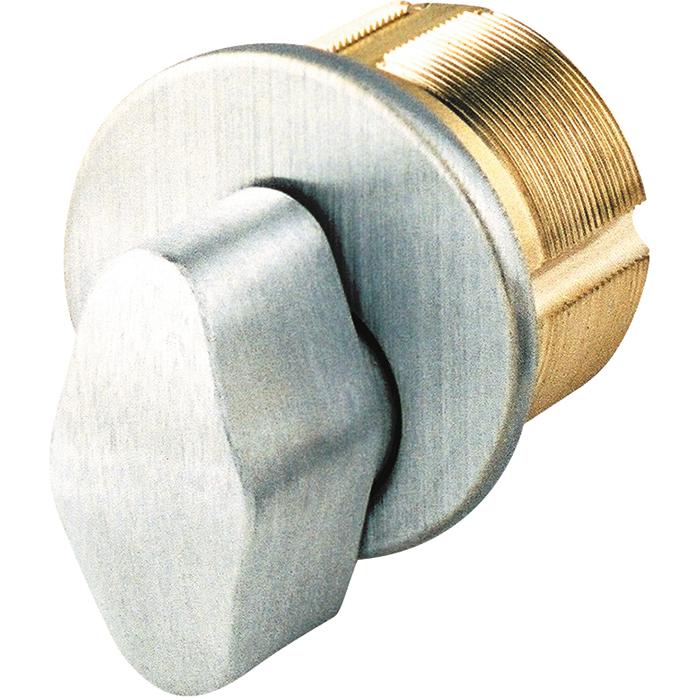M118T26DAT 1-1/8" T-Turn Mortise Cylinder with AR/ST Cams - Satin Chrome