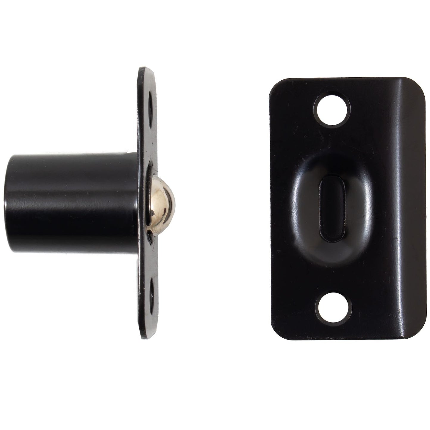 Stone Harbor Hardware Round Corner Single Adjust Ball Catch, Matte Black