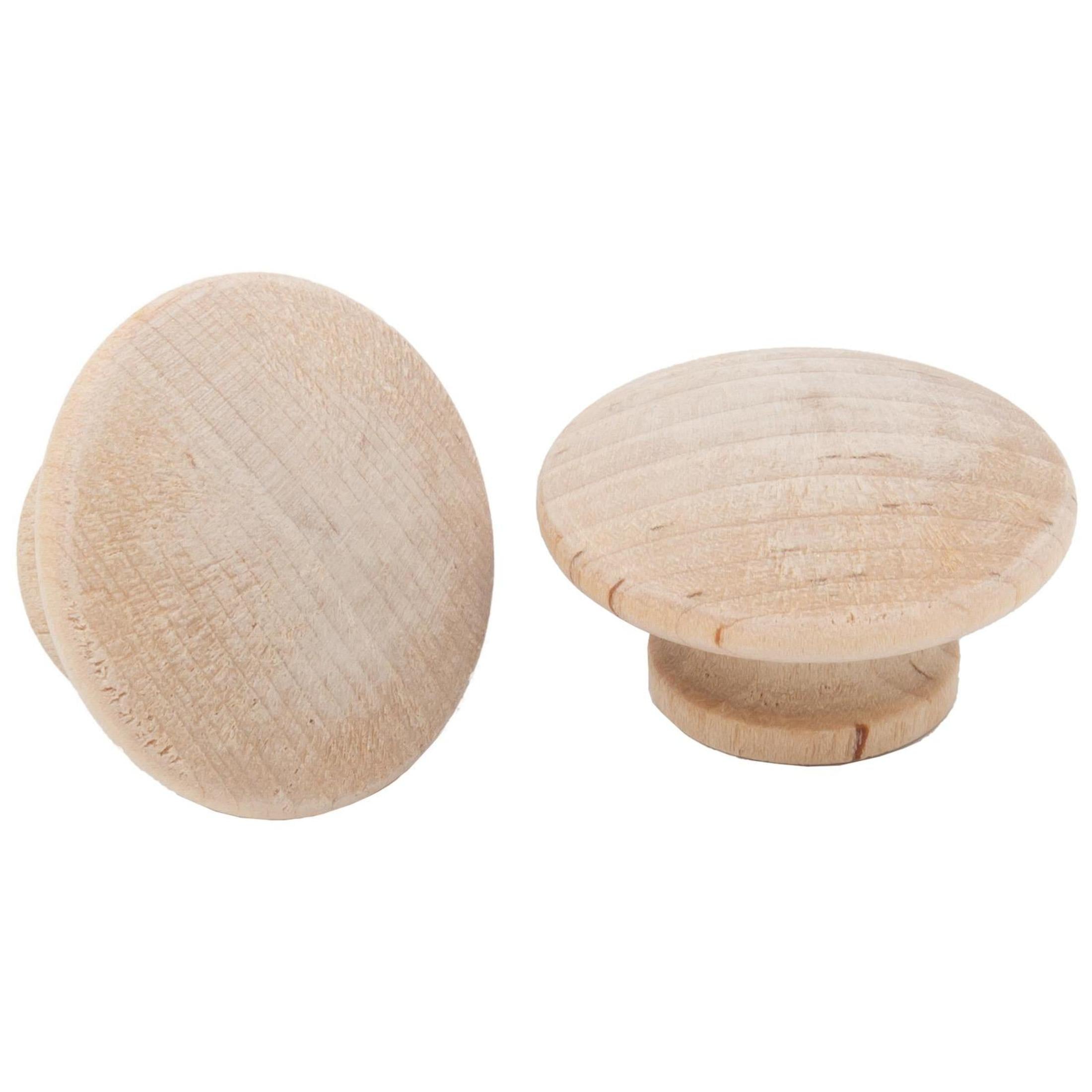 Wood Cabinet Knob, Birch Wood