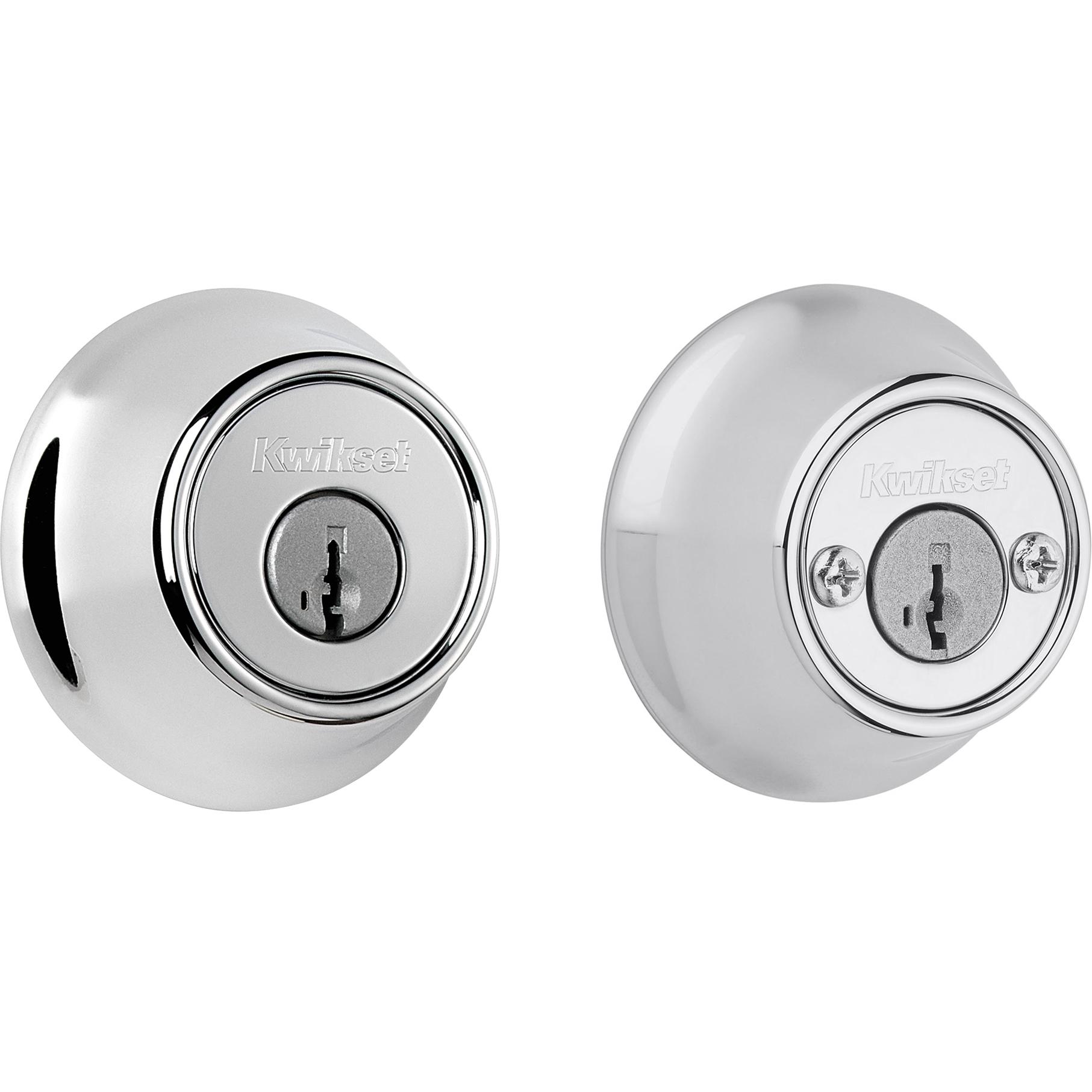 Kwikset 665-S Double Cylinder Deadbolt with SmartKey from the 660 Series, Polished Chrome