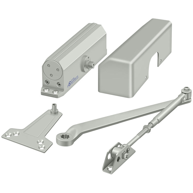 Deltana DC1050 ADA Compliant Adjustable Spring Sizes 1-4 Surface Mount Door Clos, Aluminum