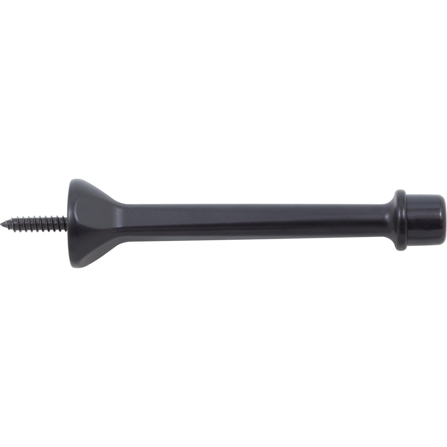 Stone Harbor Hardware Heavy-Duty Solid Door Stop, 4 Inches, Matte Black