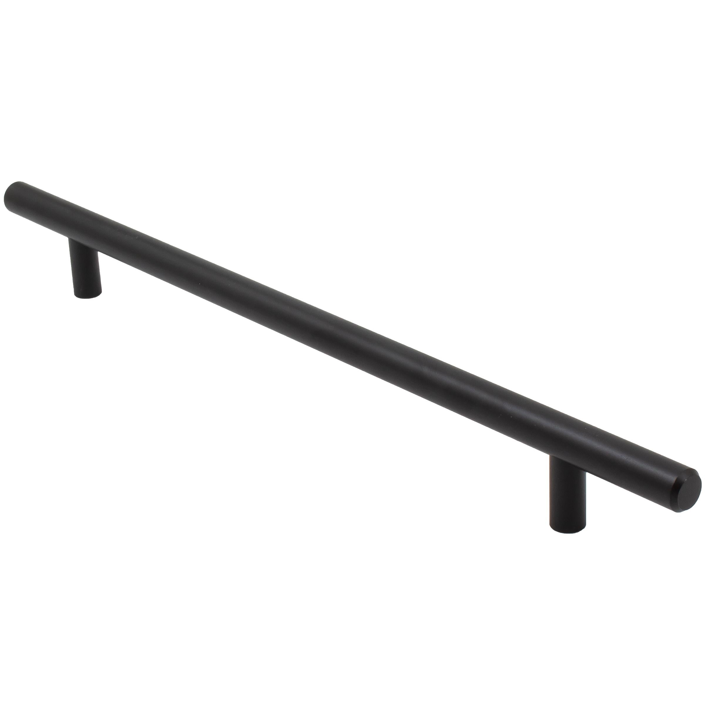 Stone Harbor Hardware Bar Cabinet Pull, 224 Millimeters, 304mm Overall Length, Matte Black