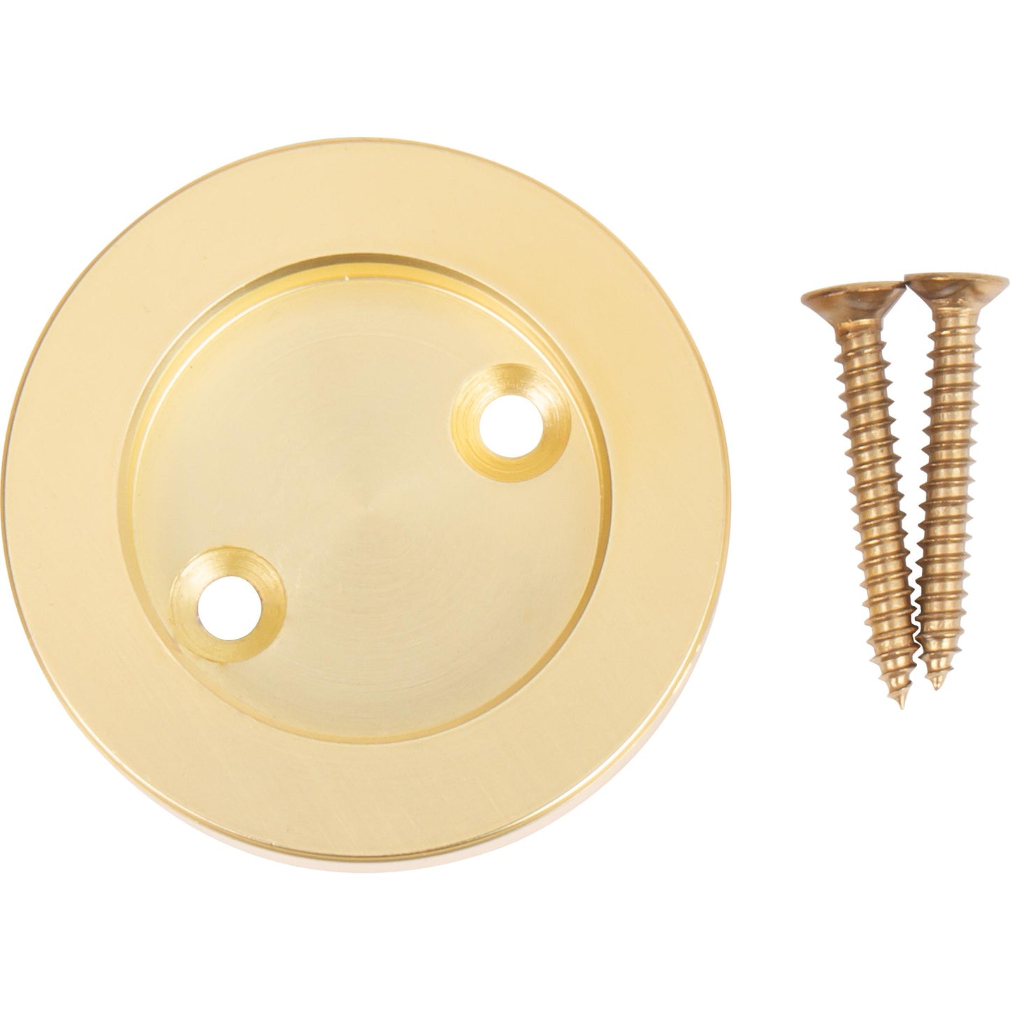 Stone Harbor Hardware Sliding Door Round Pull, 2-1/8 Inches, Satin Brass