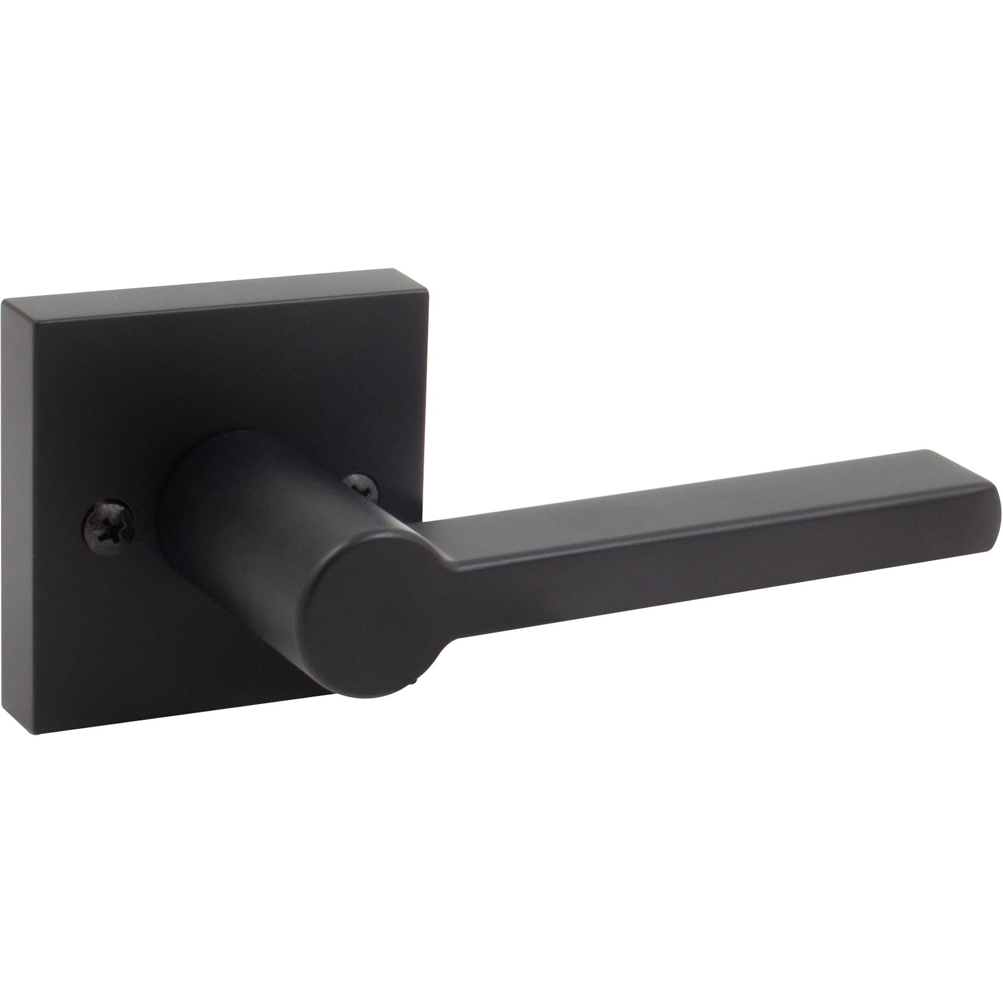 Stone Harbor Hardware Vienna Door Lever with Square Rosette, Dummy (Non-Turning) Latch, Matte Black