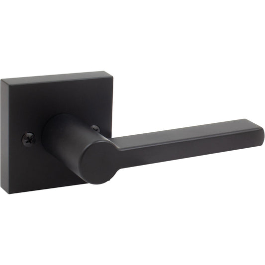 Stone Harbor Hardware Vienna Door Lever with Square Rosette, Dummy (Non-Turning) Latch, Matte Black