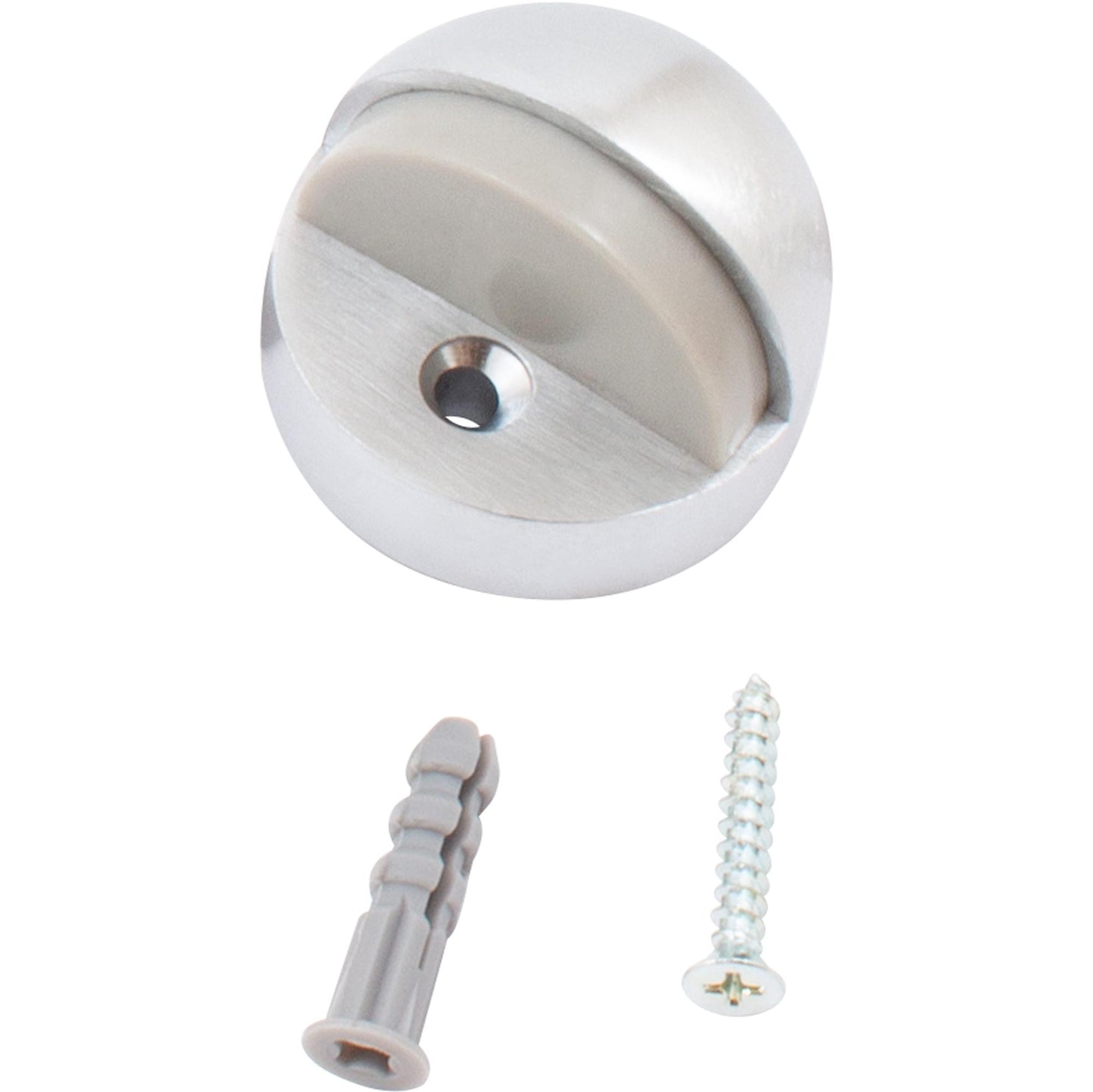 Stone Harbor Hardware High Rise Dome Door Stop, 1-1/4" High, Satin Chrome