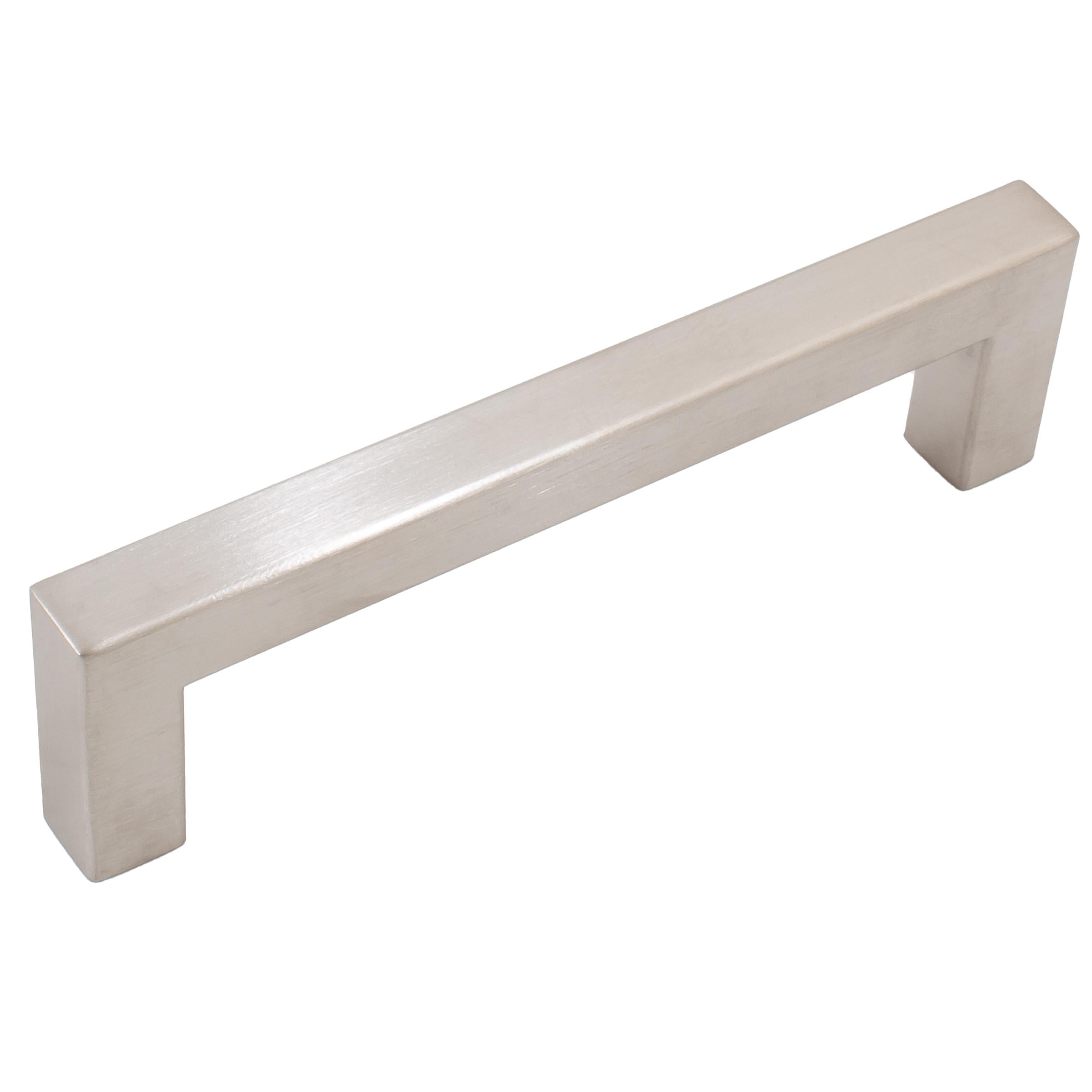 Stone Harbor Hardware Contemporary Square Cabinet Pull, 96 Millimeters, Stainless Steel Base Material, Satin Stainless Steel