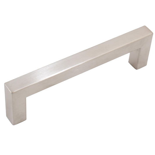 Stone Harbor Hardware Contemporary Square Cabinet Pull, 96 Millimeters, Stainless Steel Base Material, Satin Stainless Steel