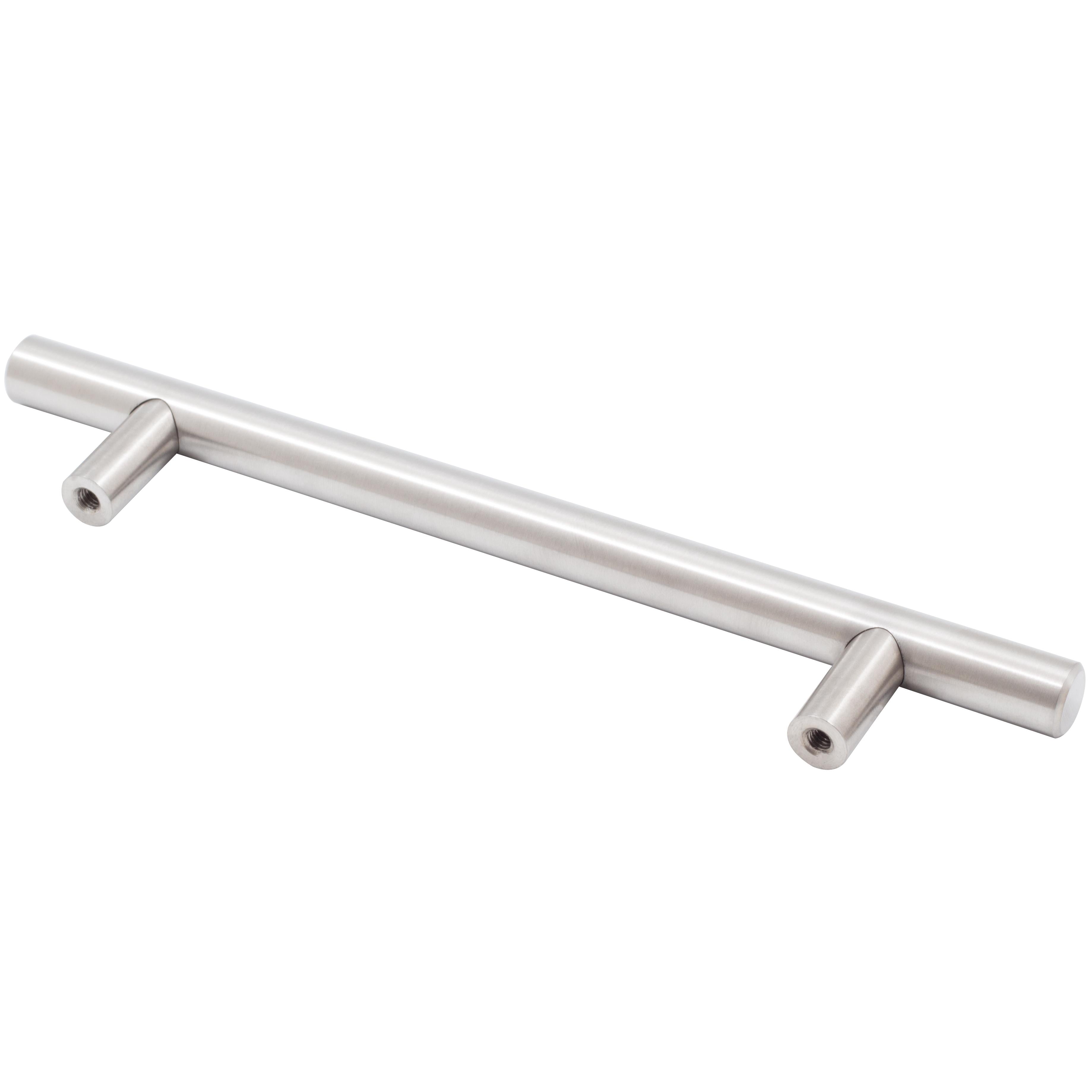 Stone Harbor Hardware Bar Cabinet Pull, 128 Millimeters, 188mm Overall Length, Satin Stainless Steel
