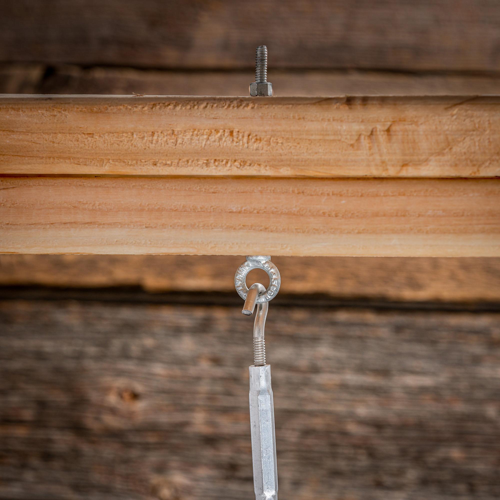 3260BC 3/8" x 6" Forged Eye Bolt with Shoulder - Galvanized