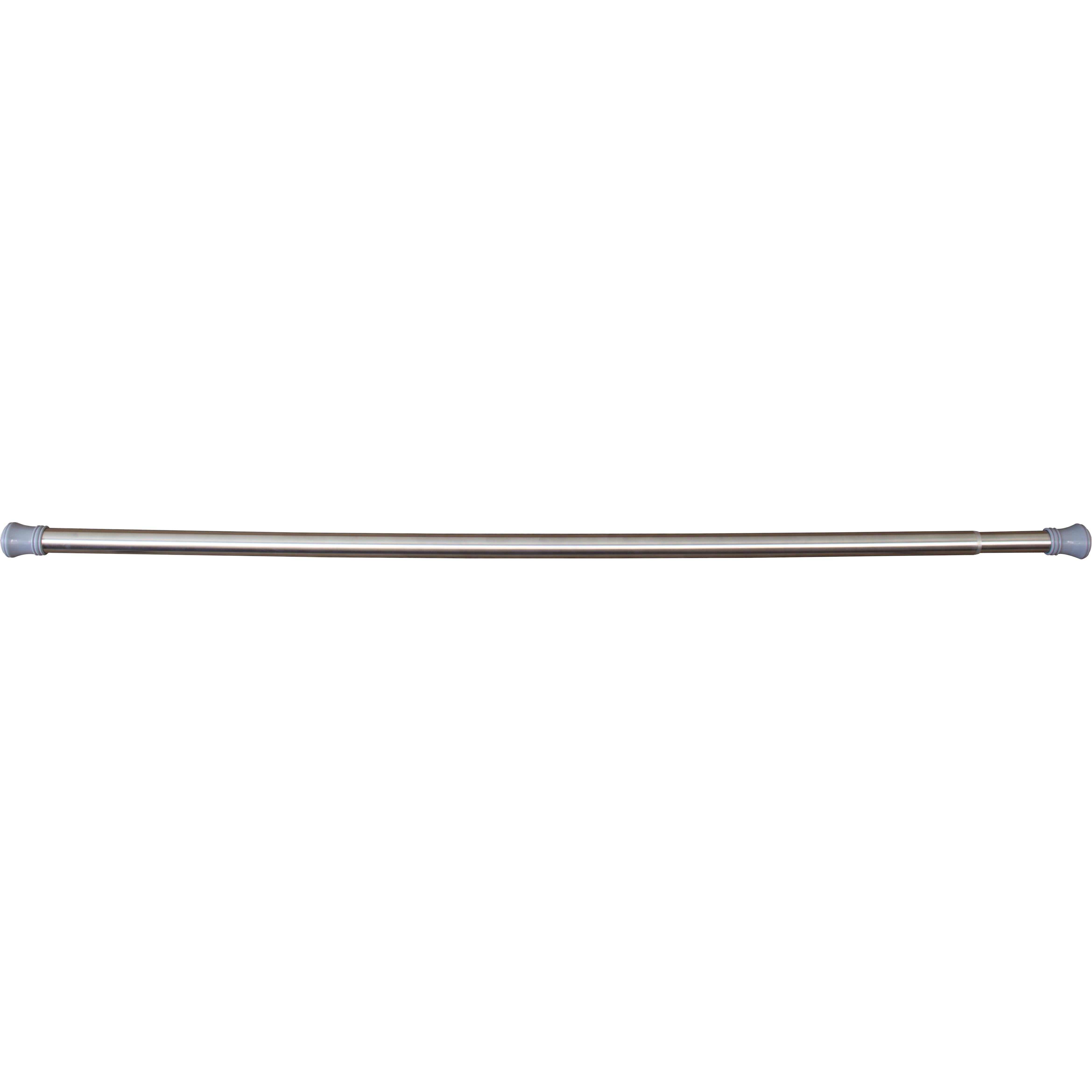 Stone Harbor Hardware Adjustable Shower Rod, 1-3/8" Diameter, Adjusts from 43" to 72", Satin Stainless Steel