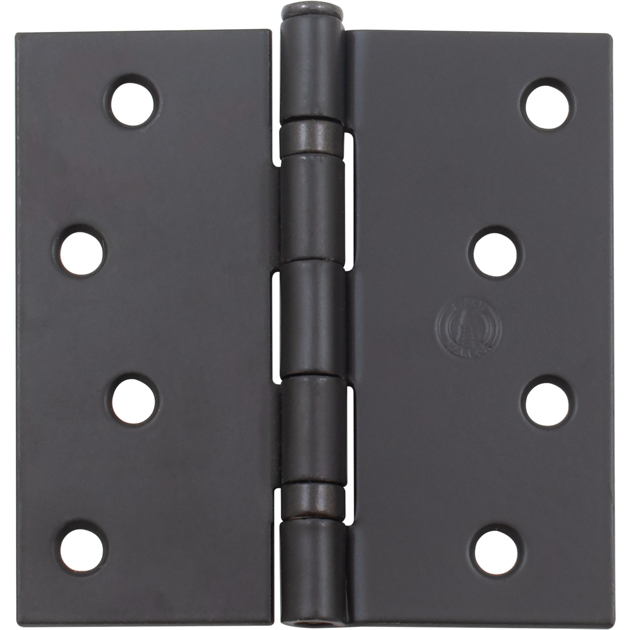 Stone Harbor Hardware 4" Ball-Bearing Door Hinges, Square Corner, Oil-Rubbed Bronze, 3-Pack