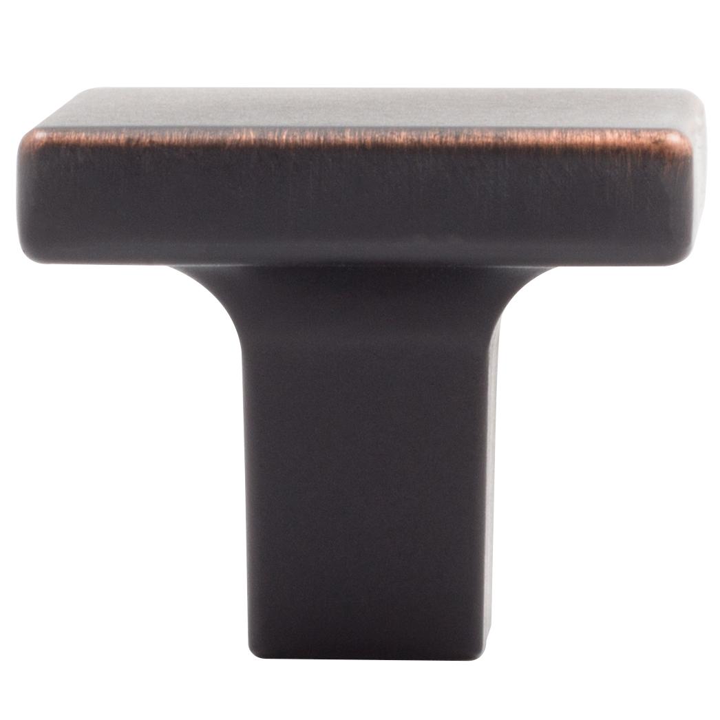 Stone Harbor Hardware Contemporary Square Cabinet Knob, 1-1/8 Inches, Zinc Base Material, Vintage Bronze