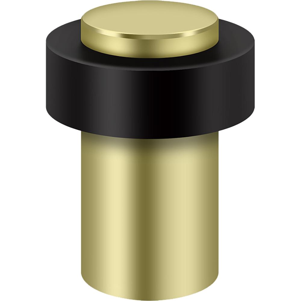 UFB7500U3-UNL 3" Heavy-Duty Round Universal Floor Bumper - Unlacquered Brass