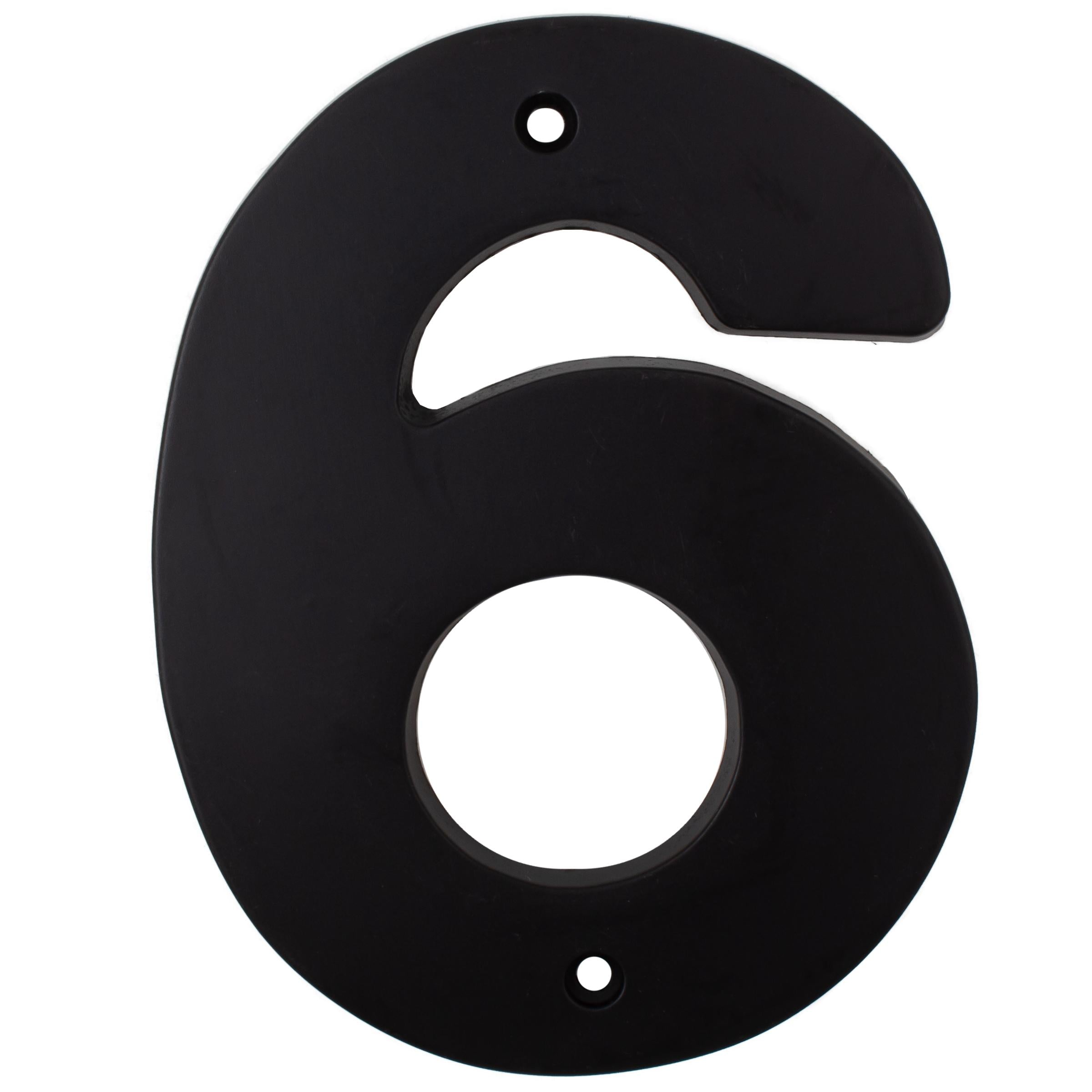Stone Harbor Hardware Contemporary House Number, #6, 5 Inches, Matte Black