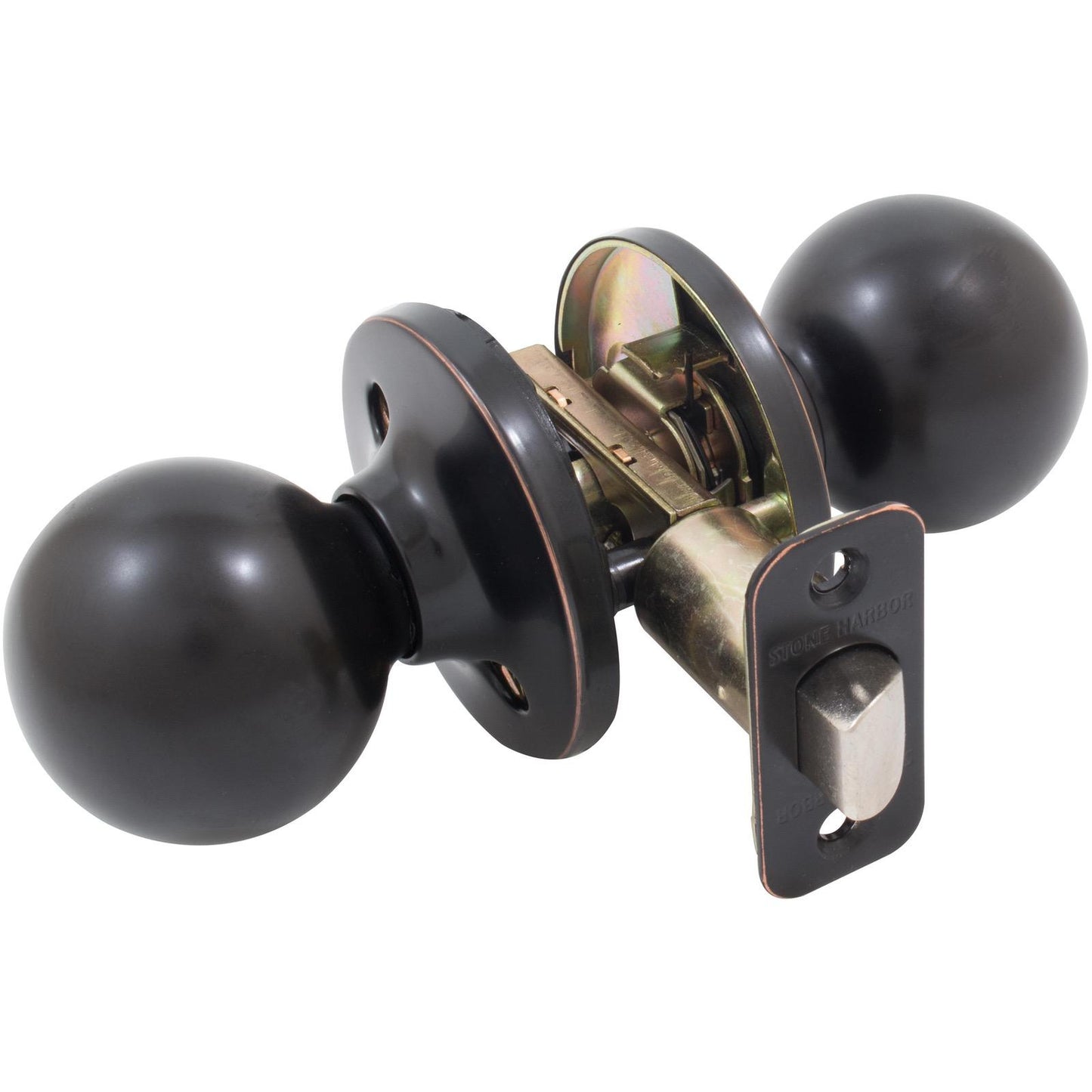Stone Harbor Hardware Ball Door Knob, Passage (Hall/Closet) Latch, Vintage Bronze