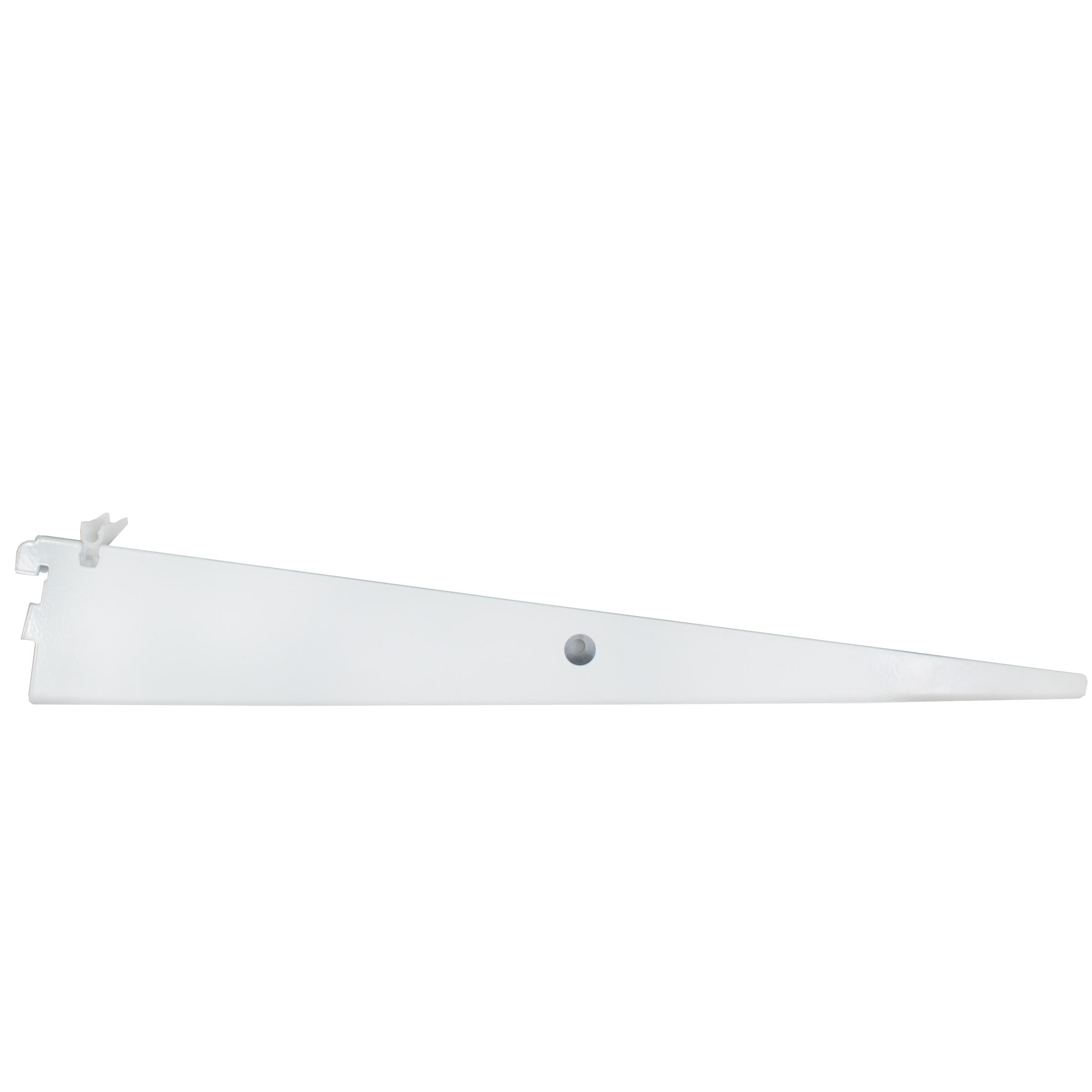 Stone Harbor Hardware Double Track Shelf Bracket for Wire Shelf, 16 Inches, White