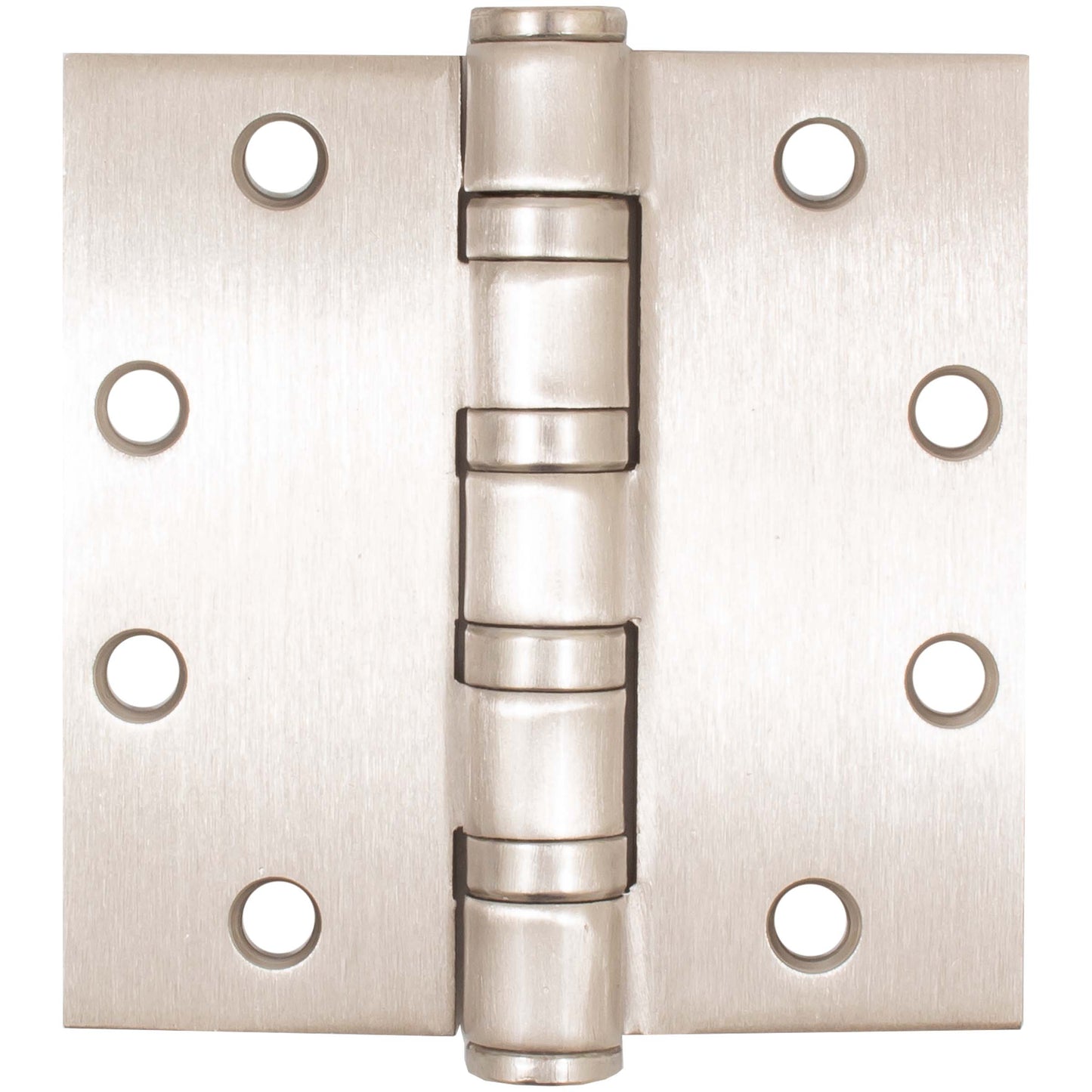 Stone Harbor Hardware Heavy-Duty Commercial Grade Ball Bearing Hinge, 4-1/2 Inches, Square Corner, .180 Gauge, Satin Nickel