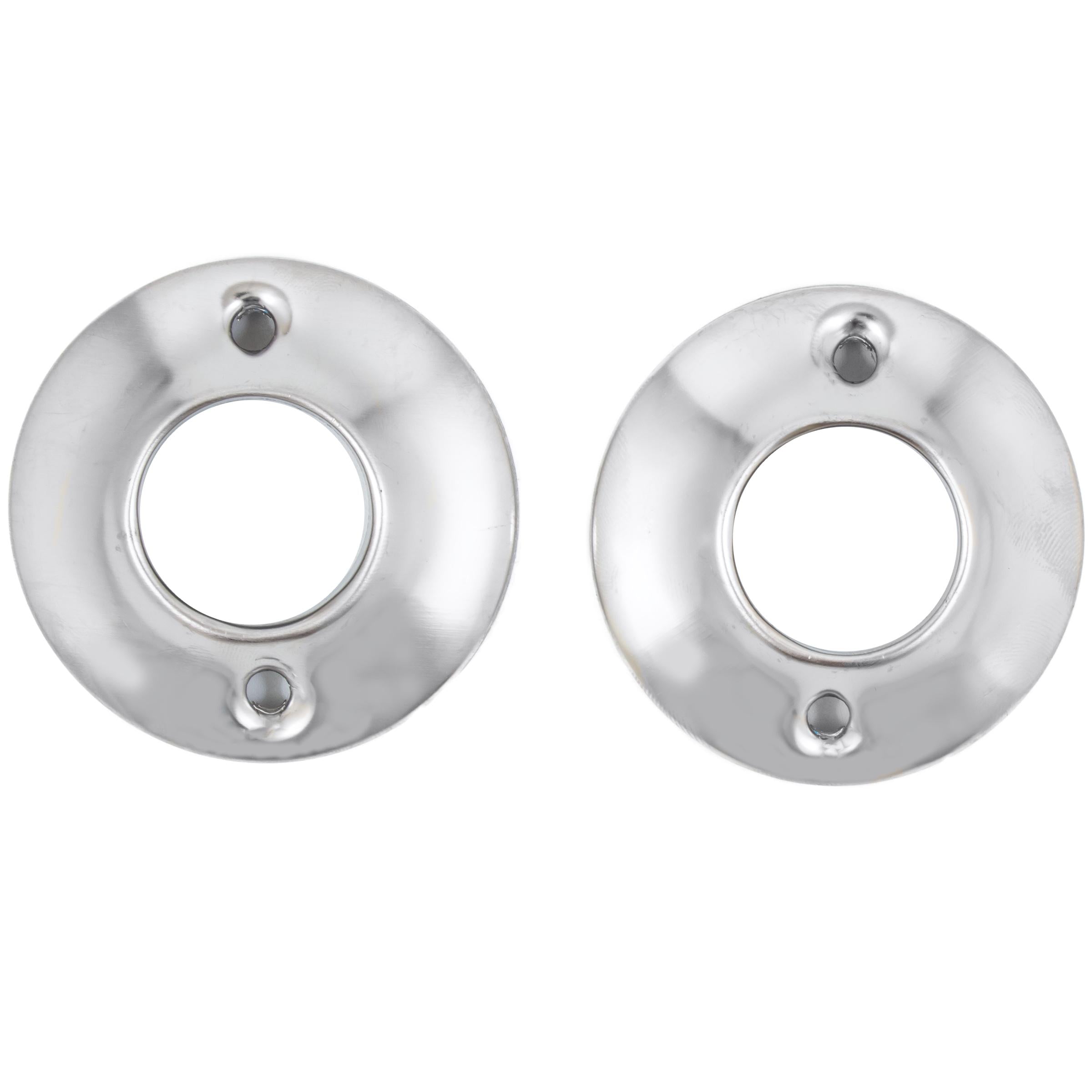 Stone Harbor Hardware Flanges for Economy Shower Rod, Exposed Screws, Polished Chrome