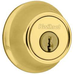 Kwikset 660 Single Cylinder Deadbolt in Polished Brass
