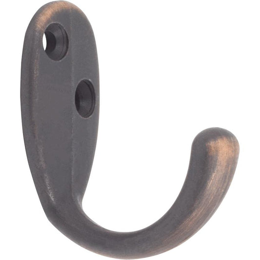 Stone Harbor Hardware Single Robe Hook, 1-15/16" High, 1-5/8" Projection, Vintage Bronze
