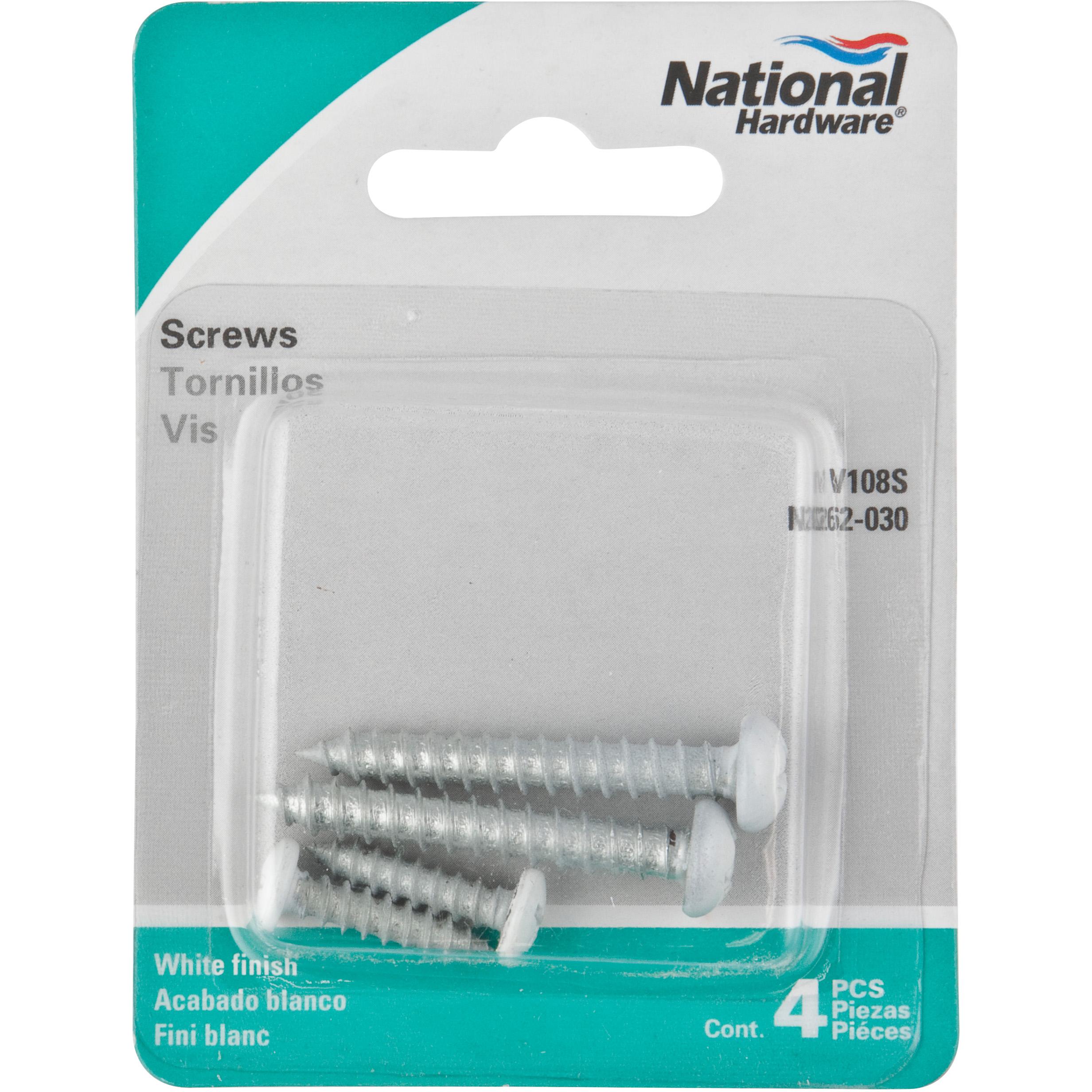 V108S Shelf Bracket Screw 2/pk - White