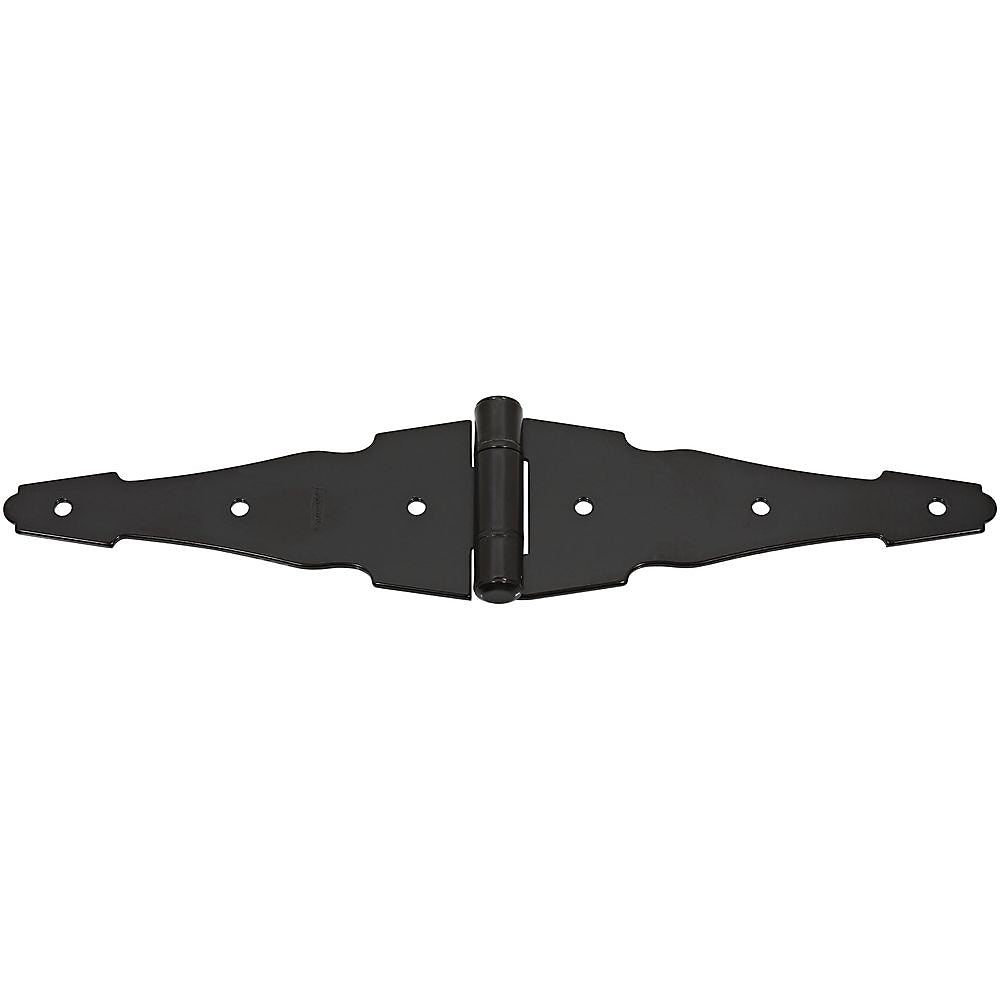 National Hardware - V847 6" Ornamental Strap Hinge 2/pk - Black
