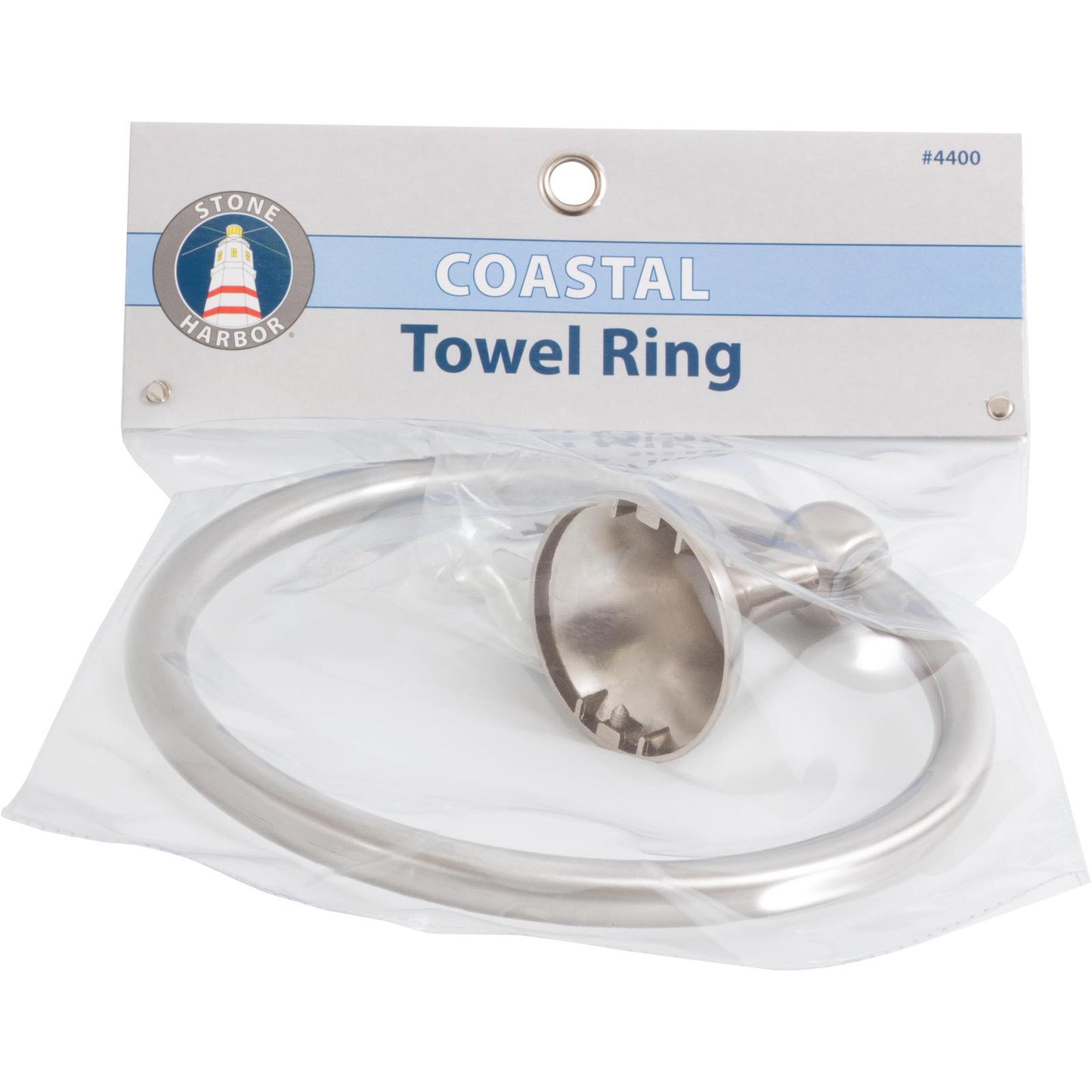 Stone Harbor Hardware Coastal Towel Ring, Satin Nickel