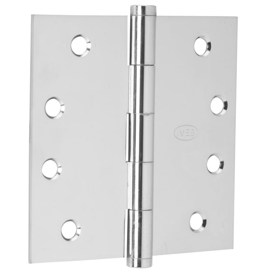 1020RPF-625E 4" SQR Door Hinge 3/pk - Polished Chrome