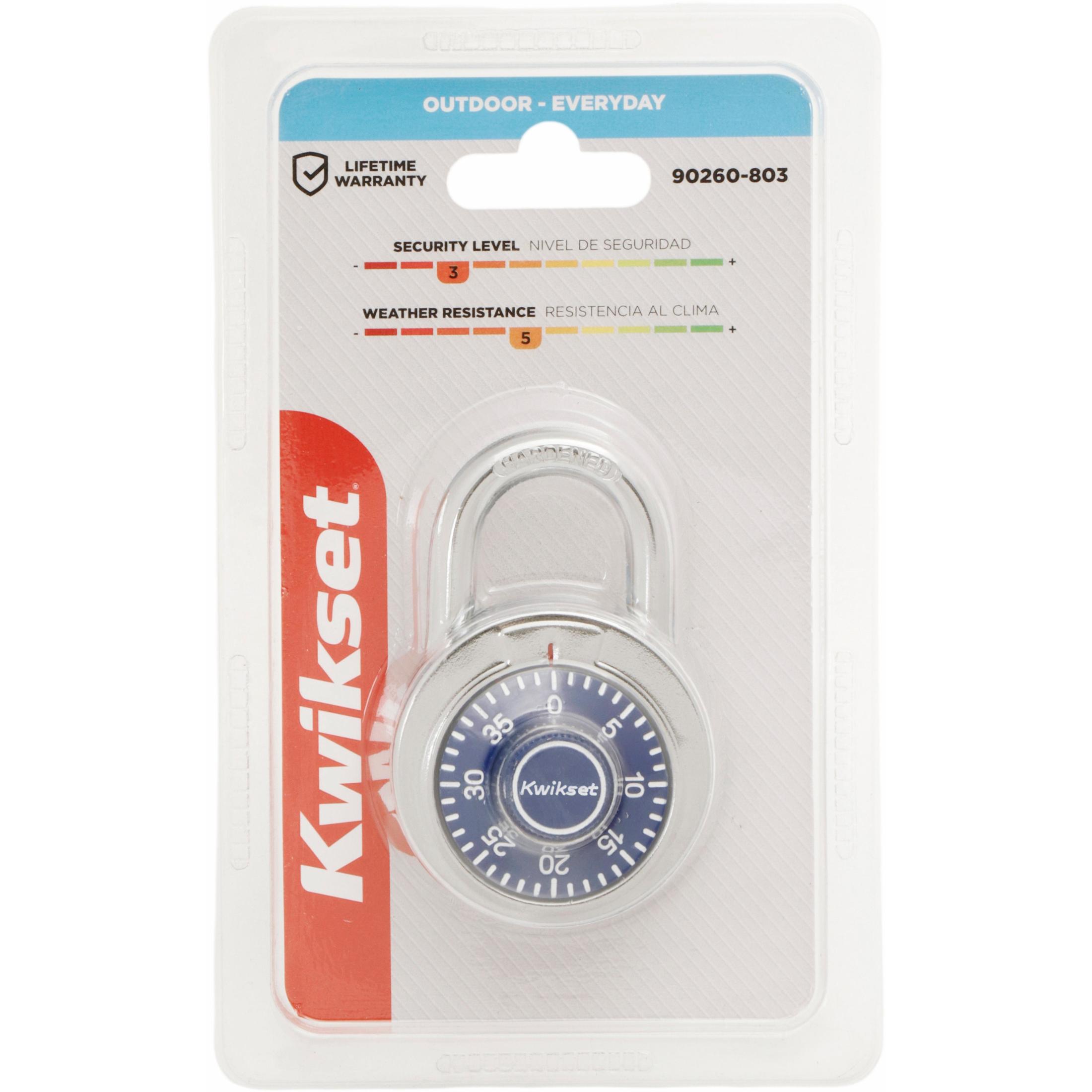 Kwikset 2" Combination Dial Padlock with 13/16" Shackle, Blue