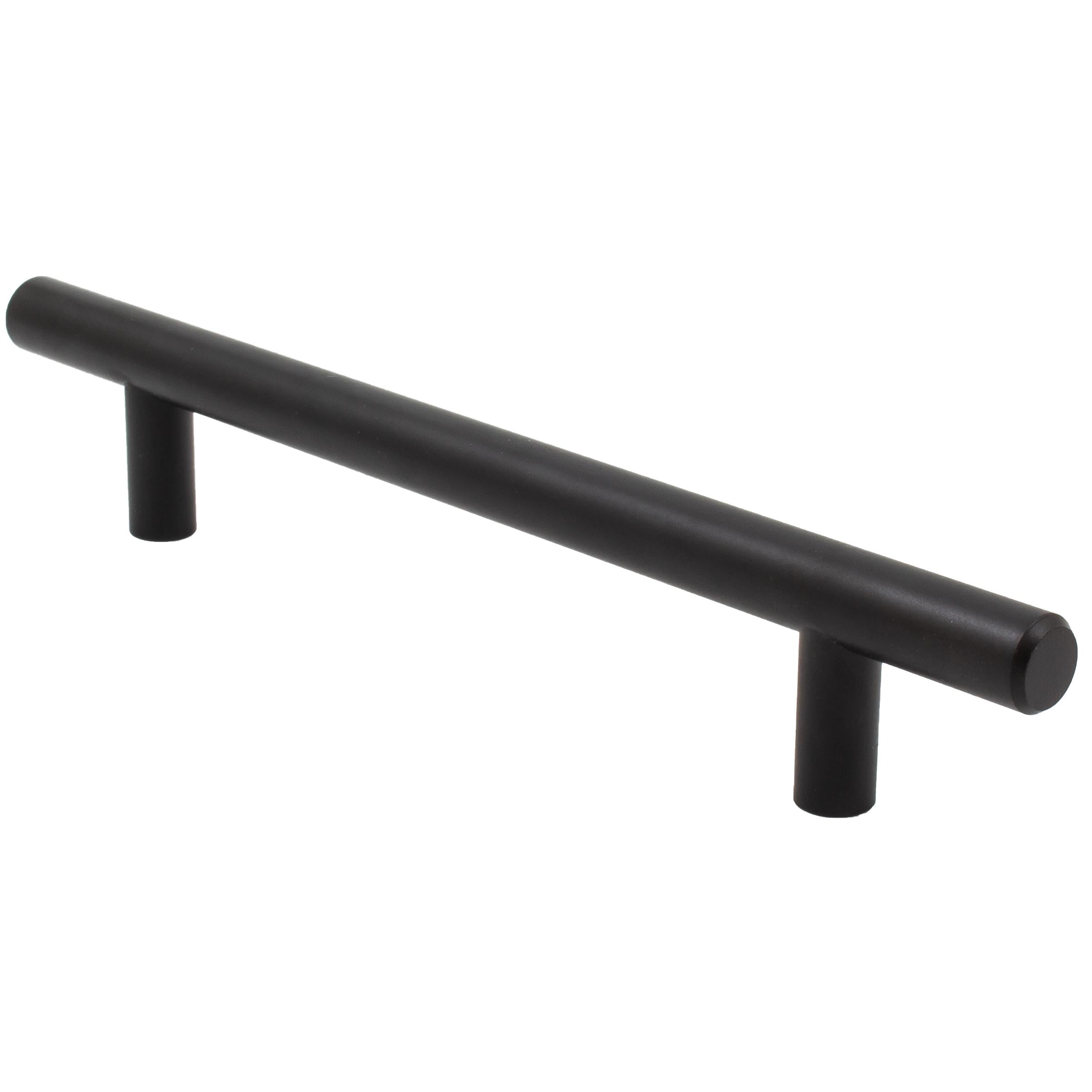 Stone Harbor Hardware Bar Cabinet Pull, 128 Millimeters, 188mm Overall Length, Matte Black
