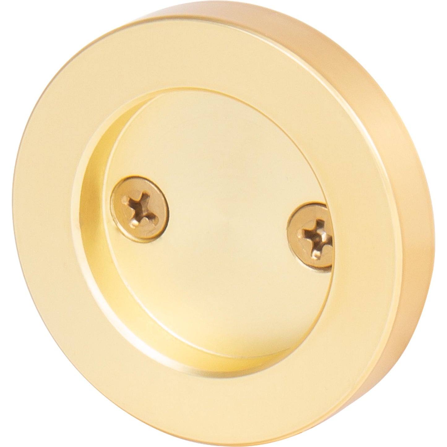Stone Harbor Hardware Sliding Door Round Pull, 2-1/8 Inches, Satin Brass