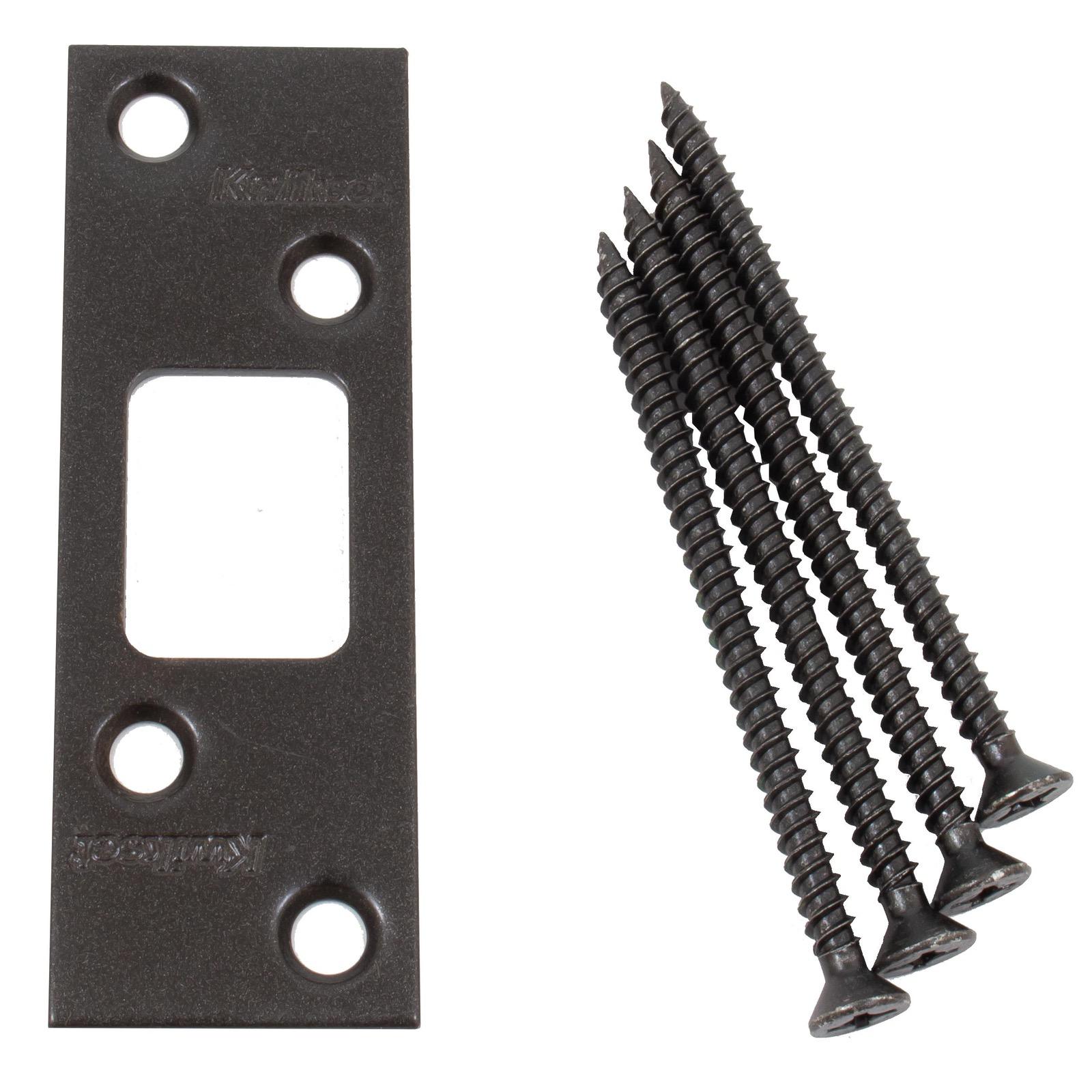 83222-027 3-5/8" x 1-1/4" SC Deadbolt Strike - Matte Black