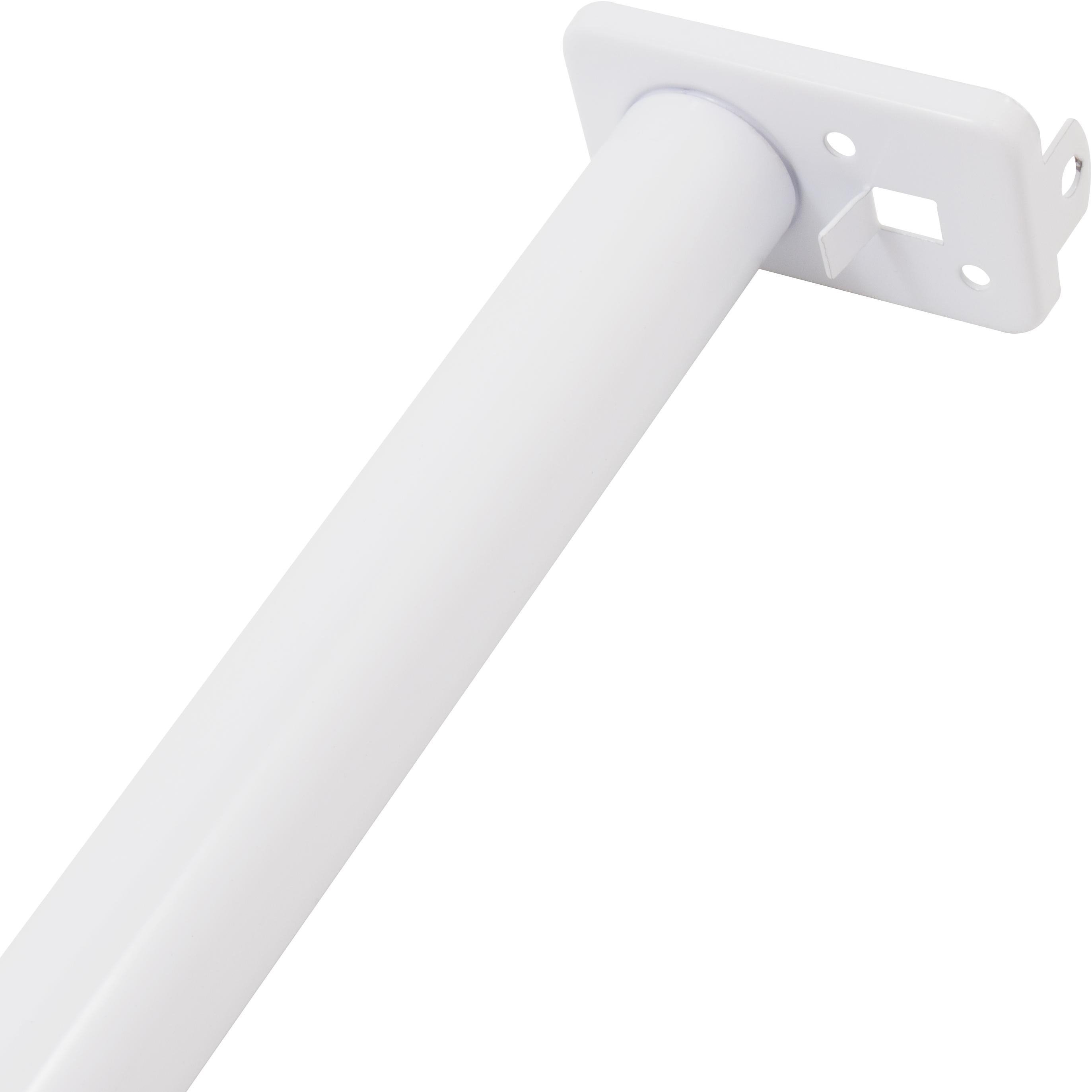 Stone Harbor Hardware Adjustable Closet Rod, Adjusts from 18" to 30", White